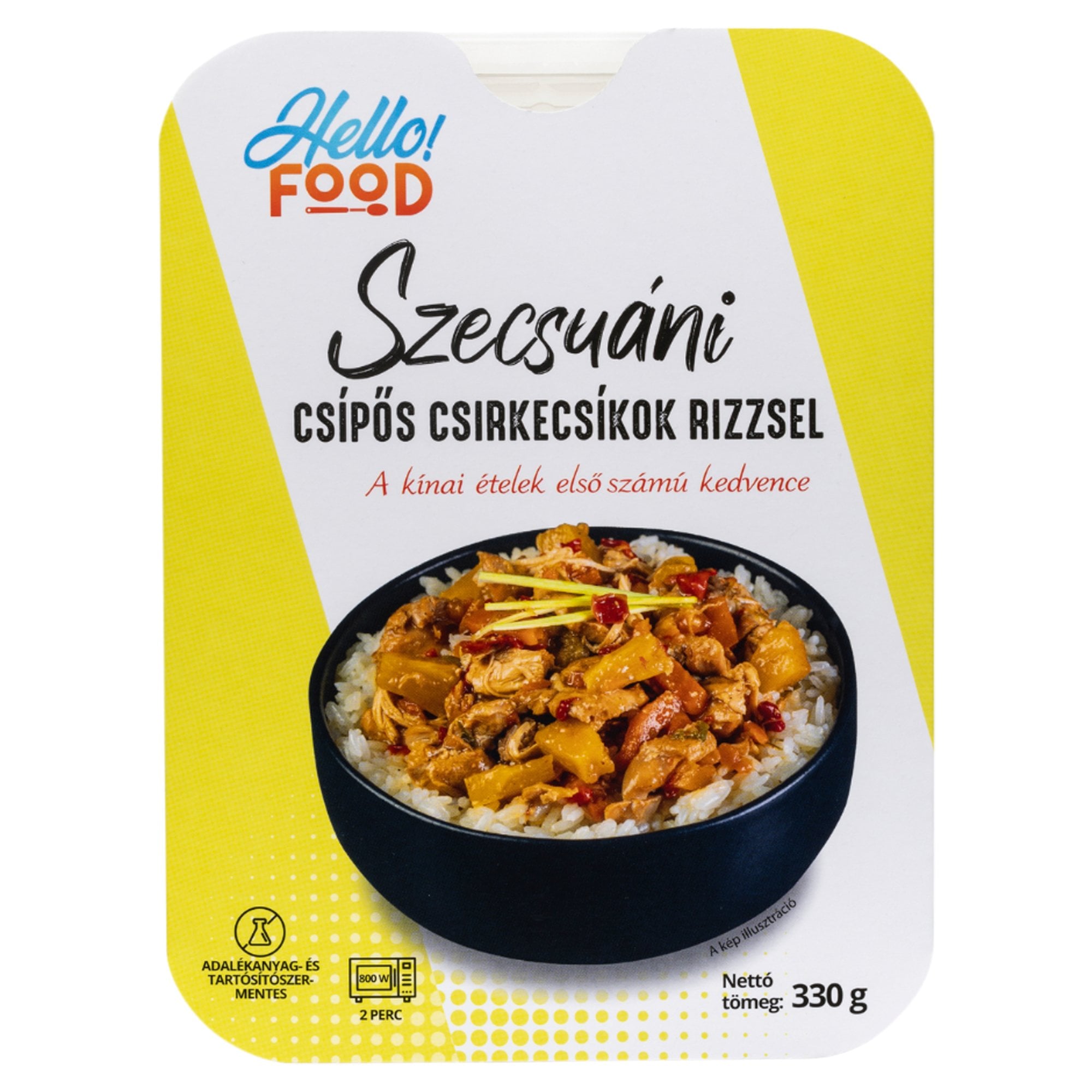 HELLO FOOD Szecsuáni csípős csirkecsíkok rizzsel