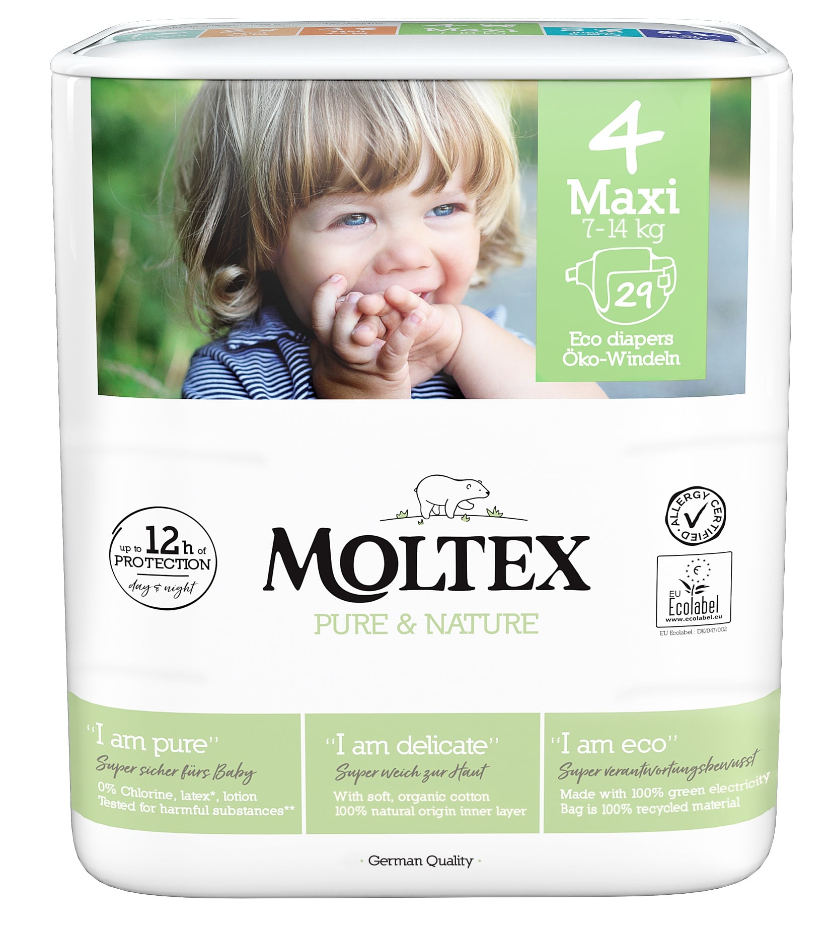 MOLTEX Pure & Nature ÖKO Nadrágpelenka 7-14 kg (4-es méret)