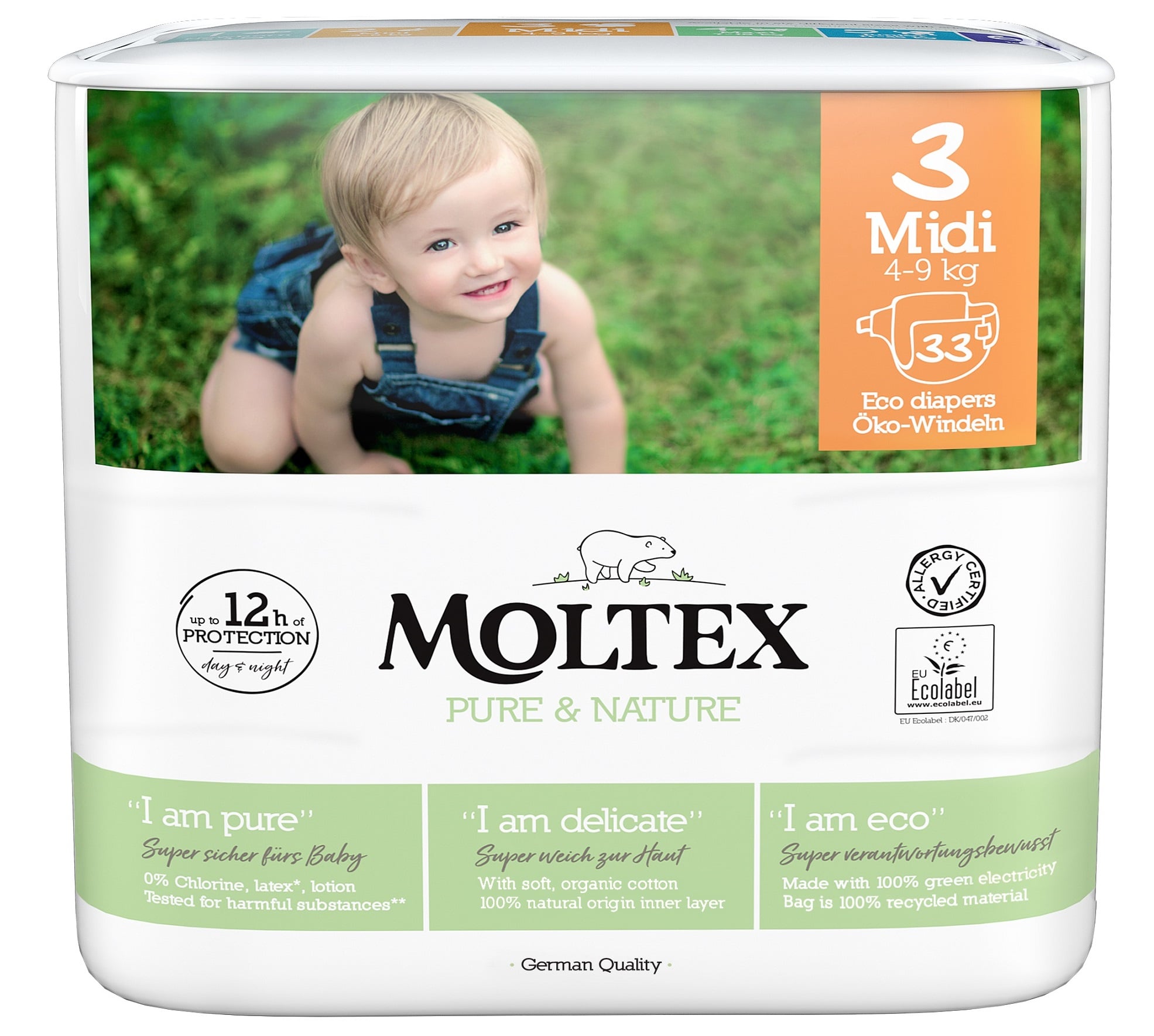 MOLTEX Pure & Nature ÖKO Nadrágpelenka 4-9 kg (3-as méret)