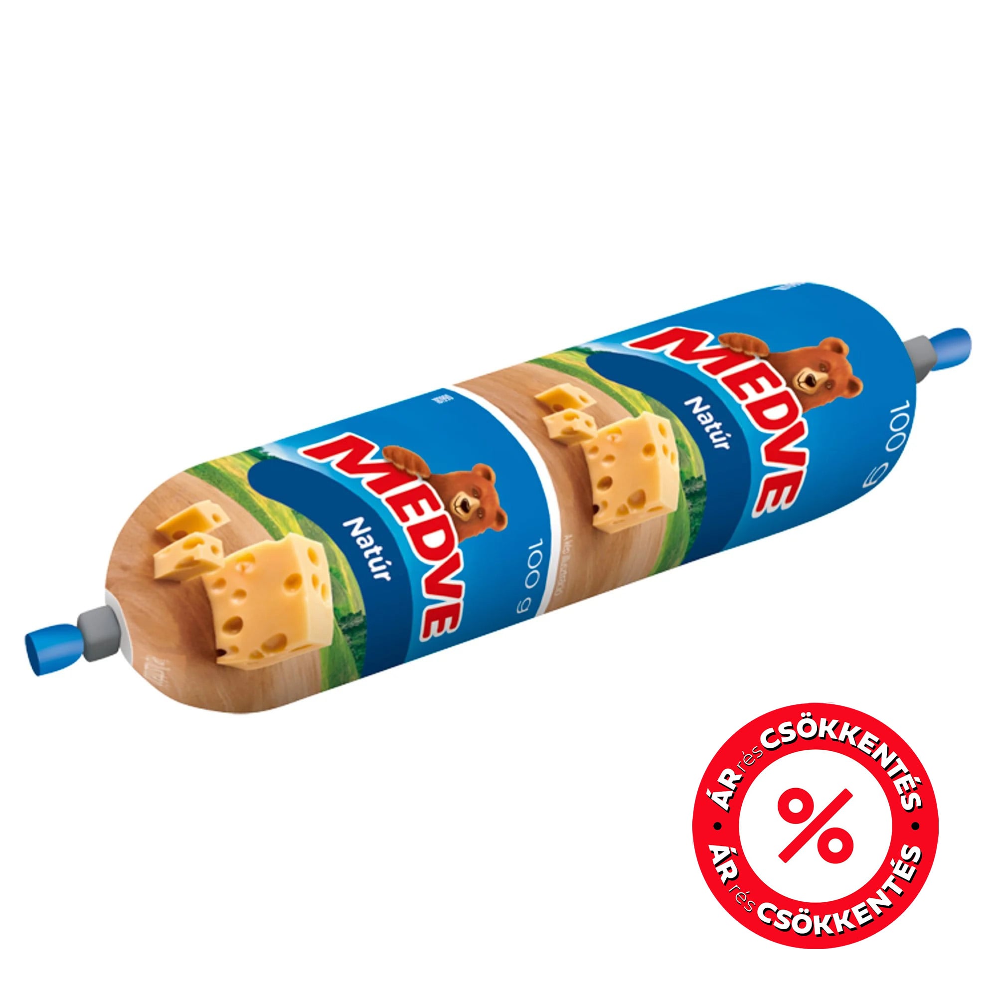 Medve Natúr kenhető, zsíros ömlesztett tömlős sajt