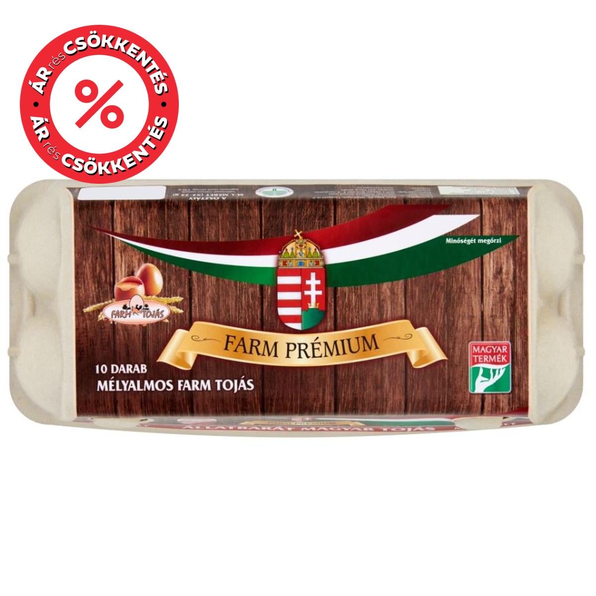 "A" minőségű Farm Prémium Mélyalmos Tojás "M" méret
