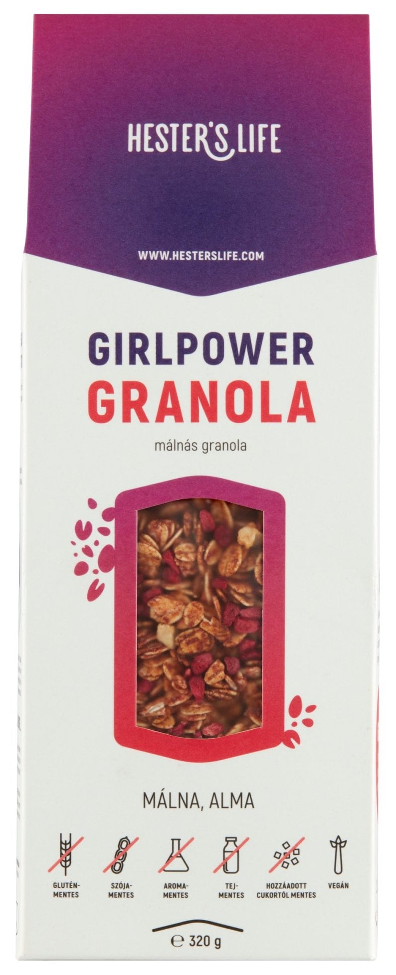 Hester's Life Girlpower málnás granola