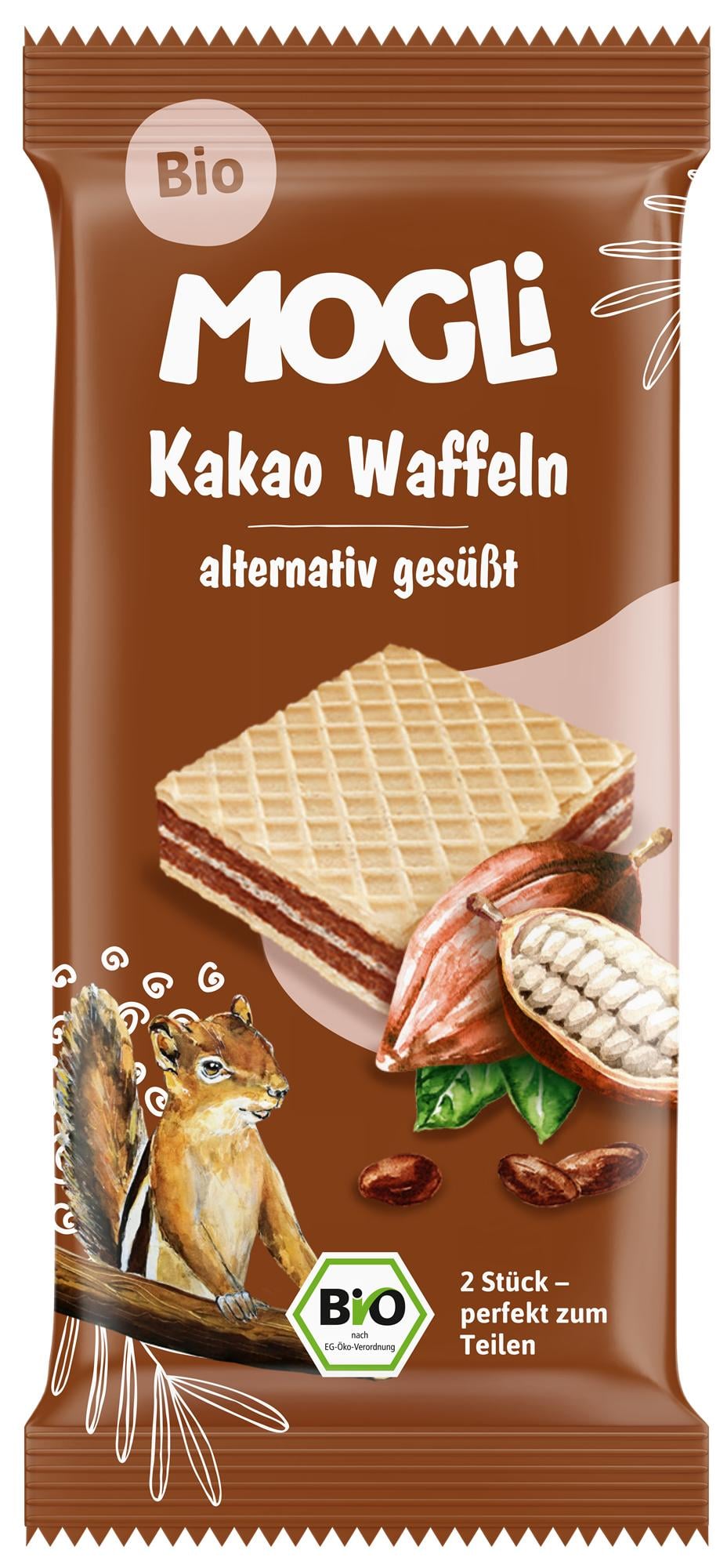 MOGLI BIO Waffel Kakaós ostya