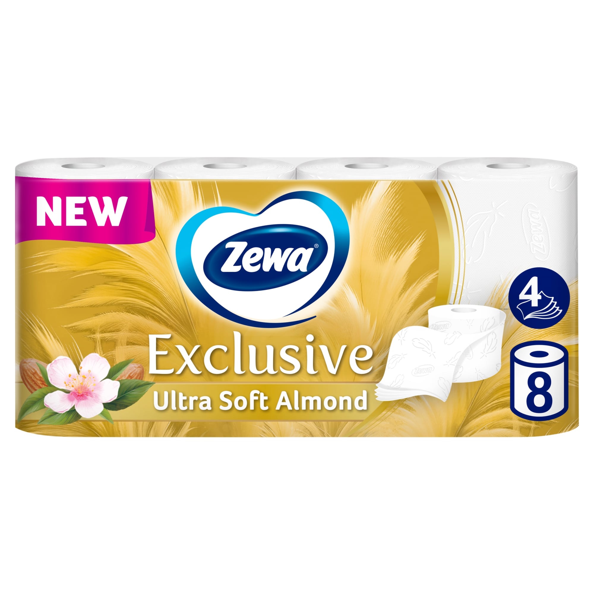 Zewa Exclusive Almond Blossom toalettpapír 4 rétegű 8 tekercs