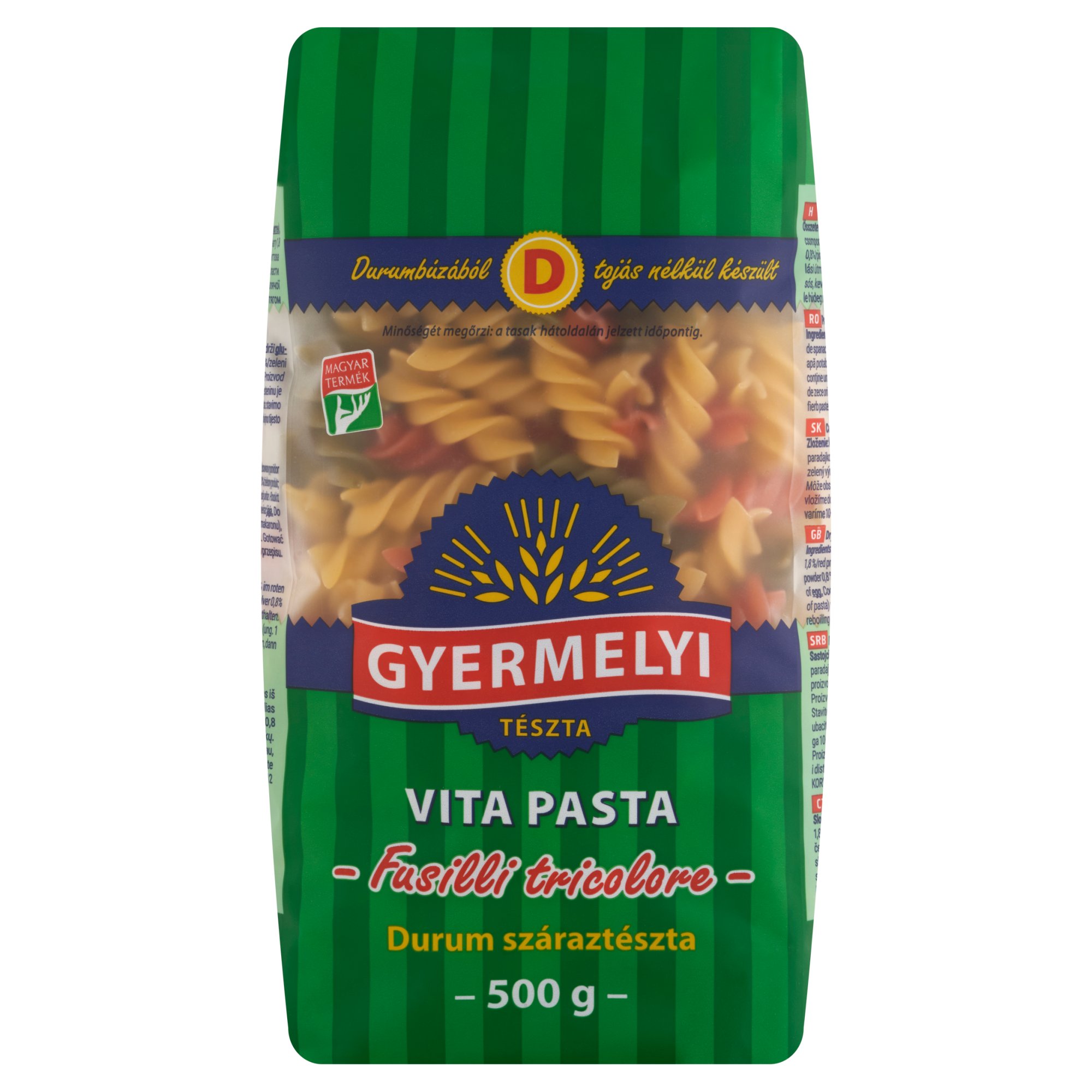 Gyermelyi Vita Pasta durum Zöldséges Orsó
