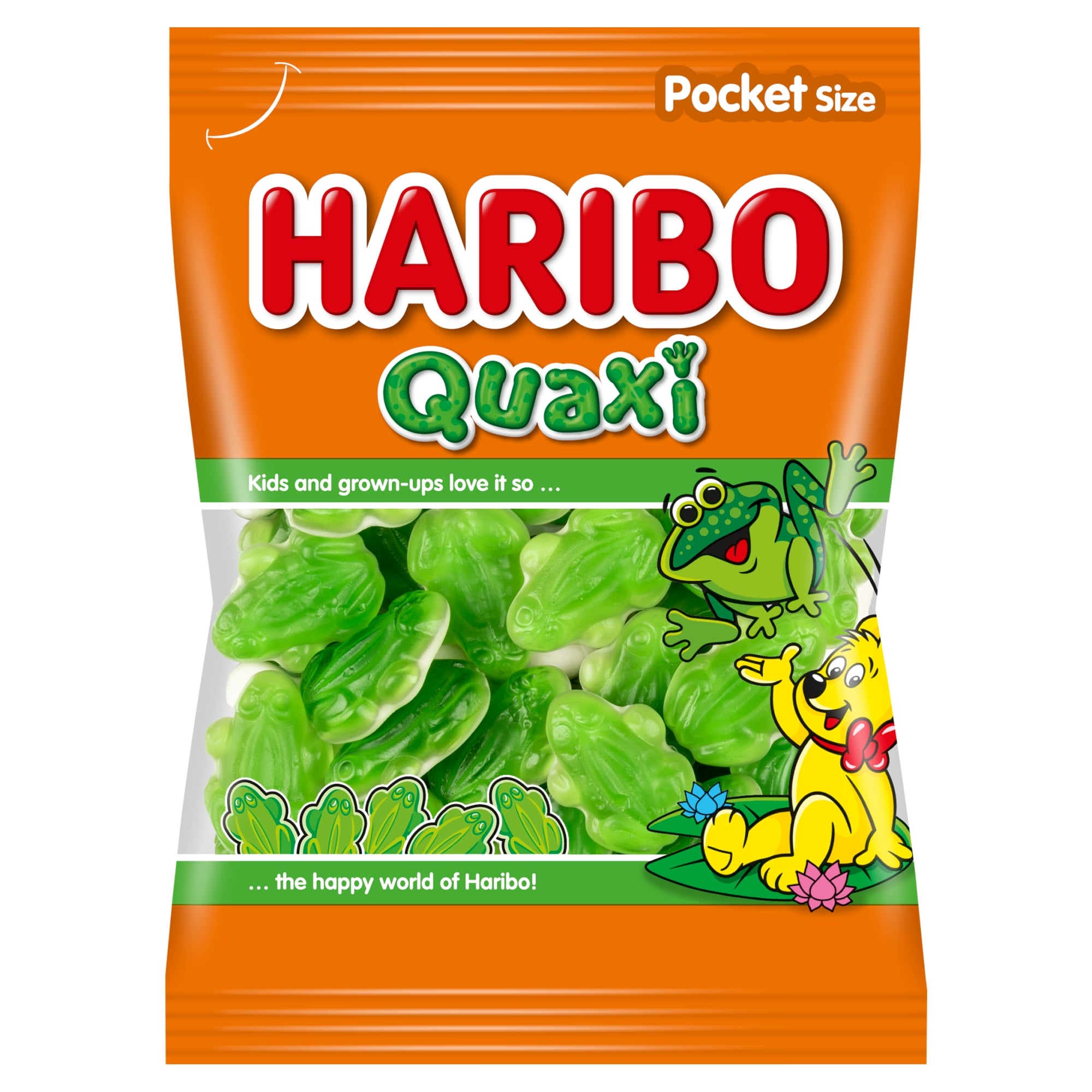 Béka (Quaxi) gyümölcsízű gumicukor habosított gumicukor réteggel