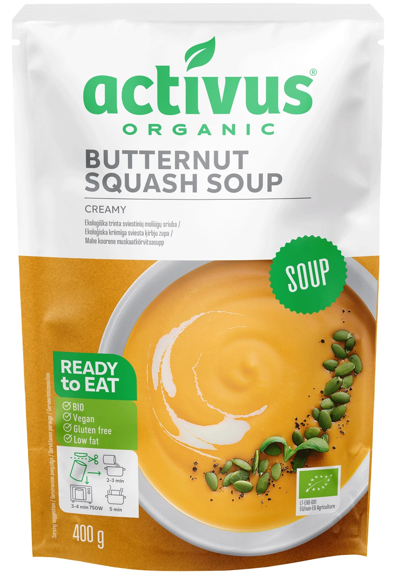Activus BIO Vegán sütőtök krémleves