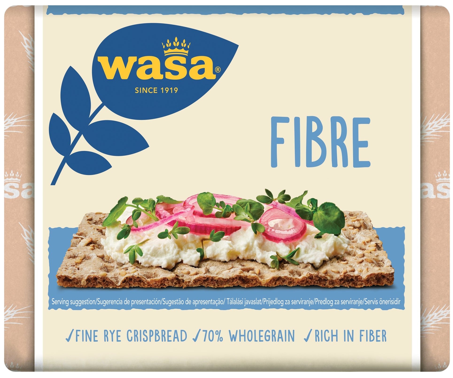 Wasa Fibre teljes kiőrlésű ropogós kenyér