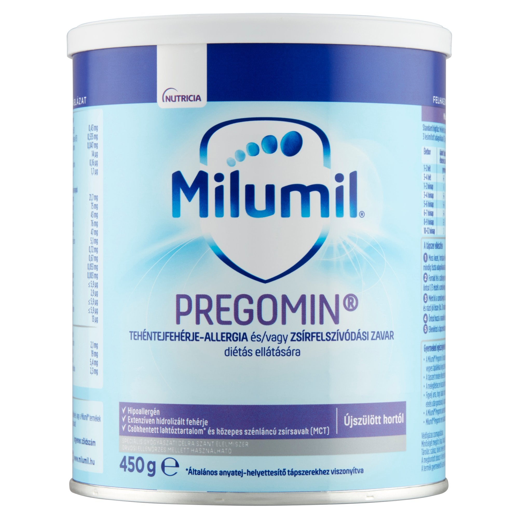 Milumil Pregomin speciális - gyógyászati célra szánt - élelmiszer újszülött kortól