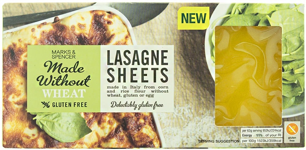 Marks & Spencer Gluténmentes lasagna