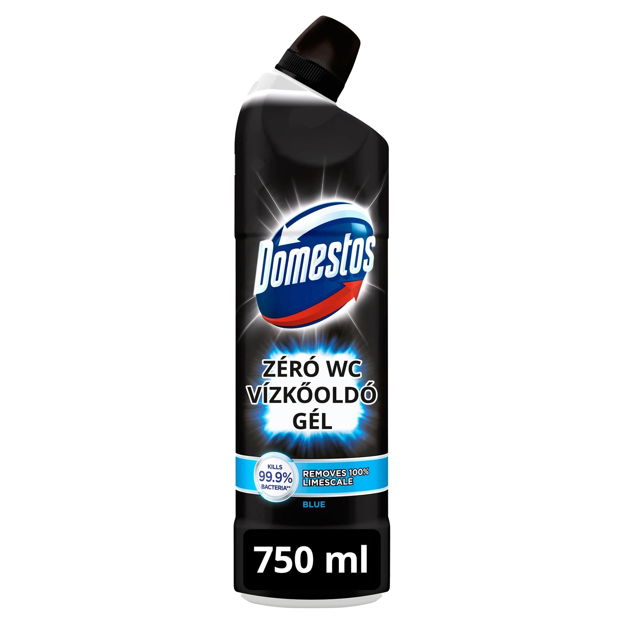 Domestos zéró Blue WC vízkőoldó gél fertőtlenítő hatással, 750ml