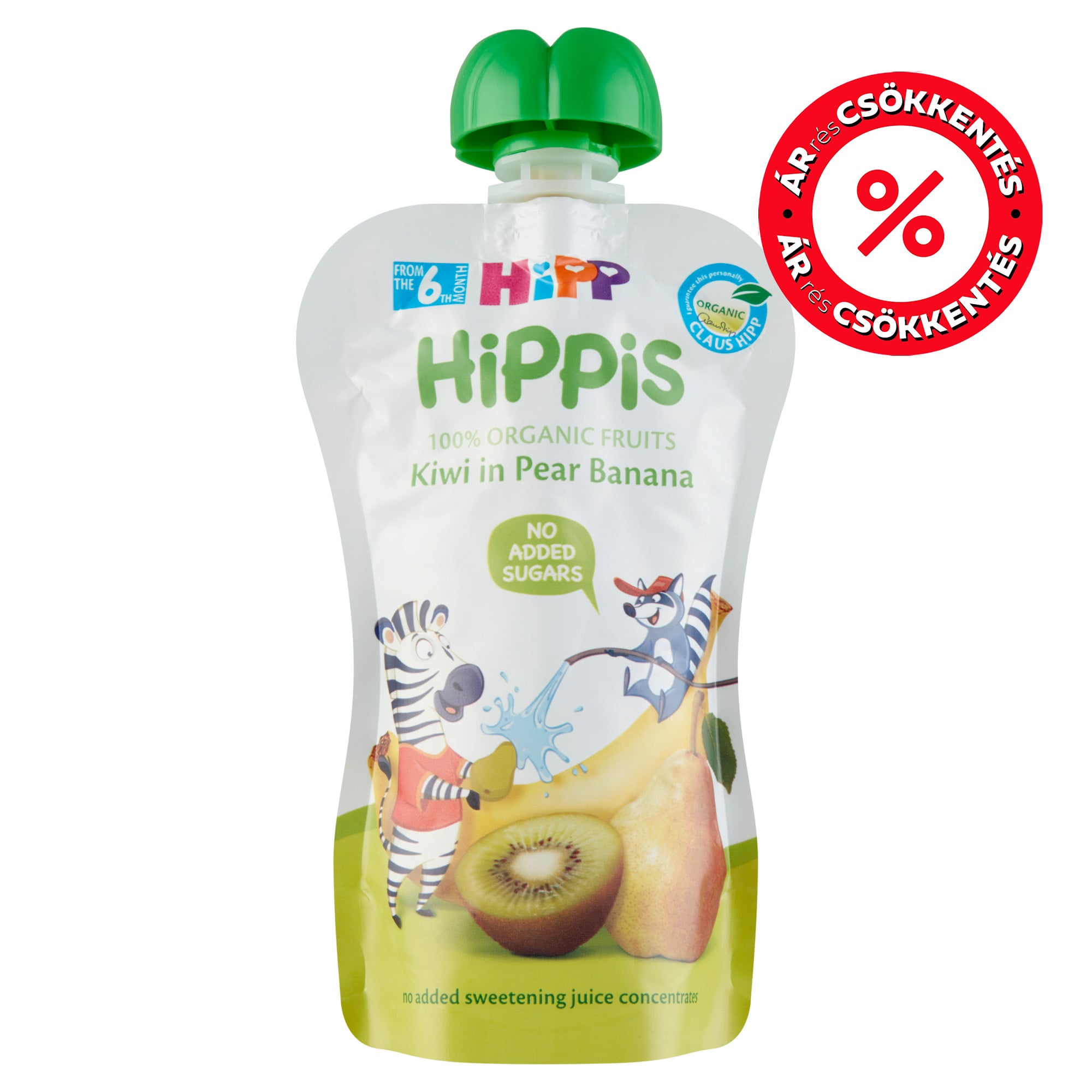 Hipp BIO HiPPiS Körte-Banán-Kiwi 6 hónapos kortól