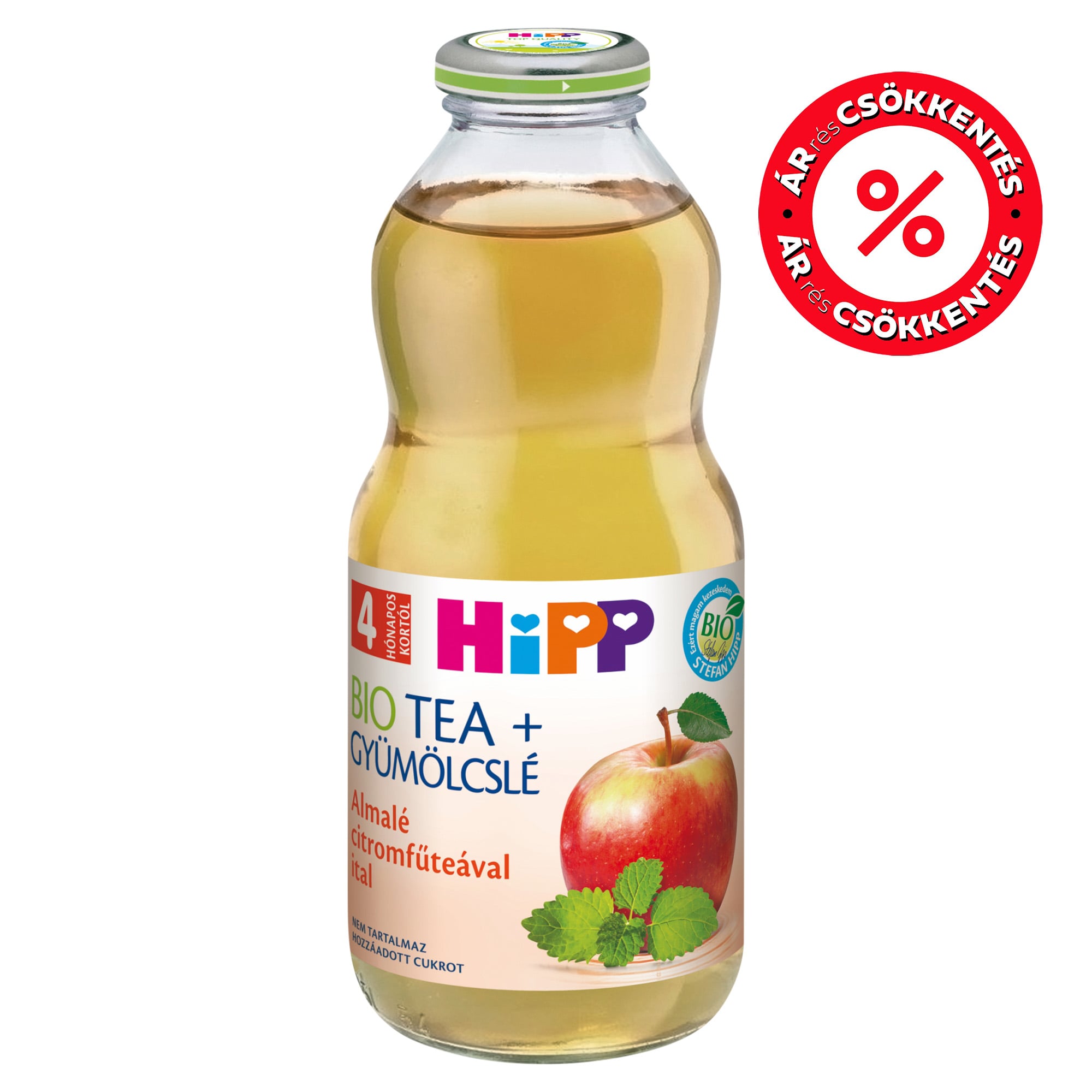 Hipp BIO Almalé citromfű teával ital 4 hónapos kortól