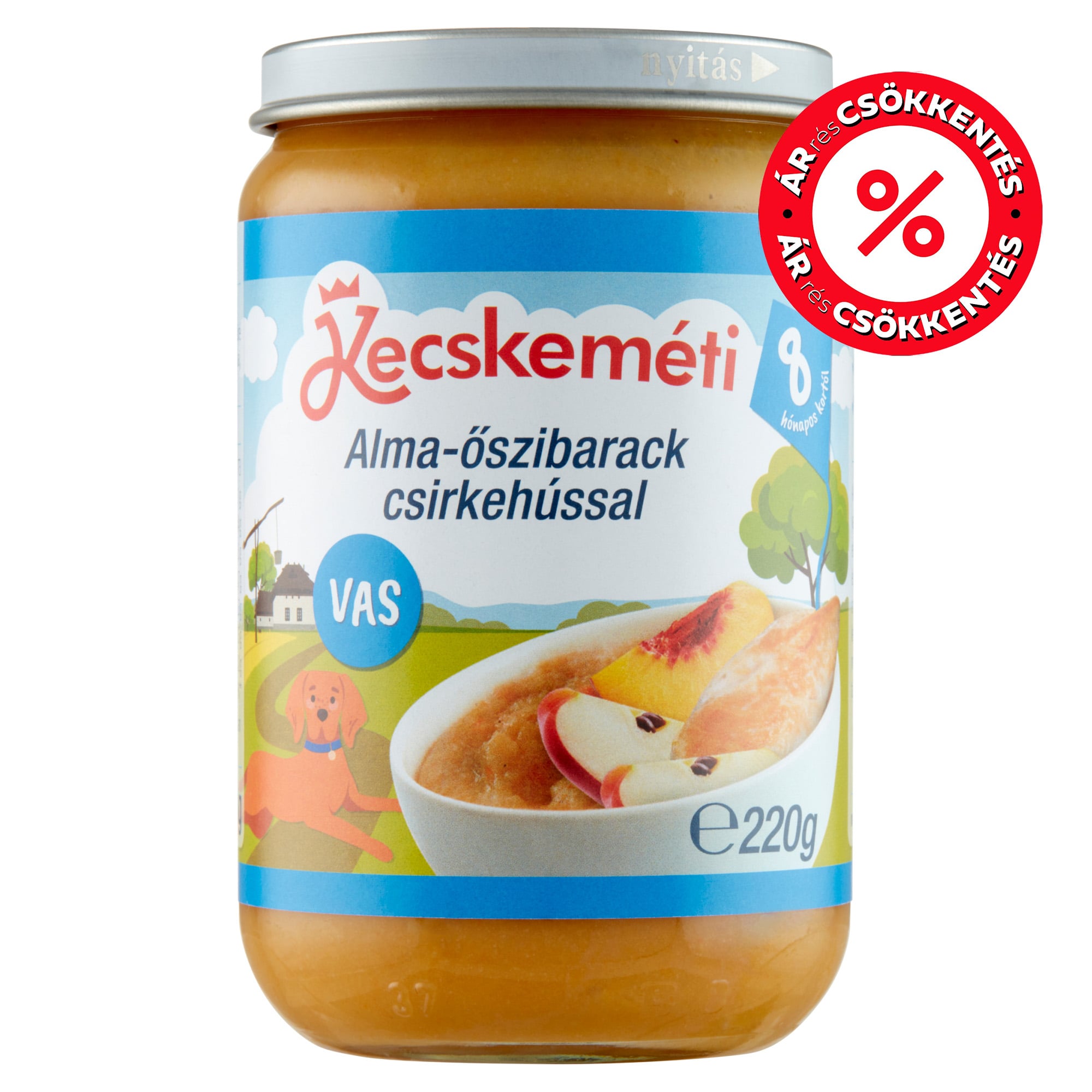 Kecskeméti Alma-Őszibarack csirkehússal 8 hónapos kortól
