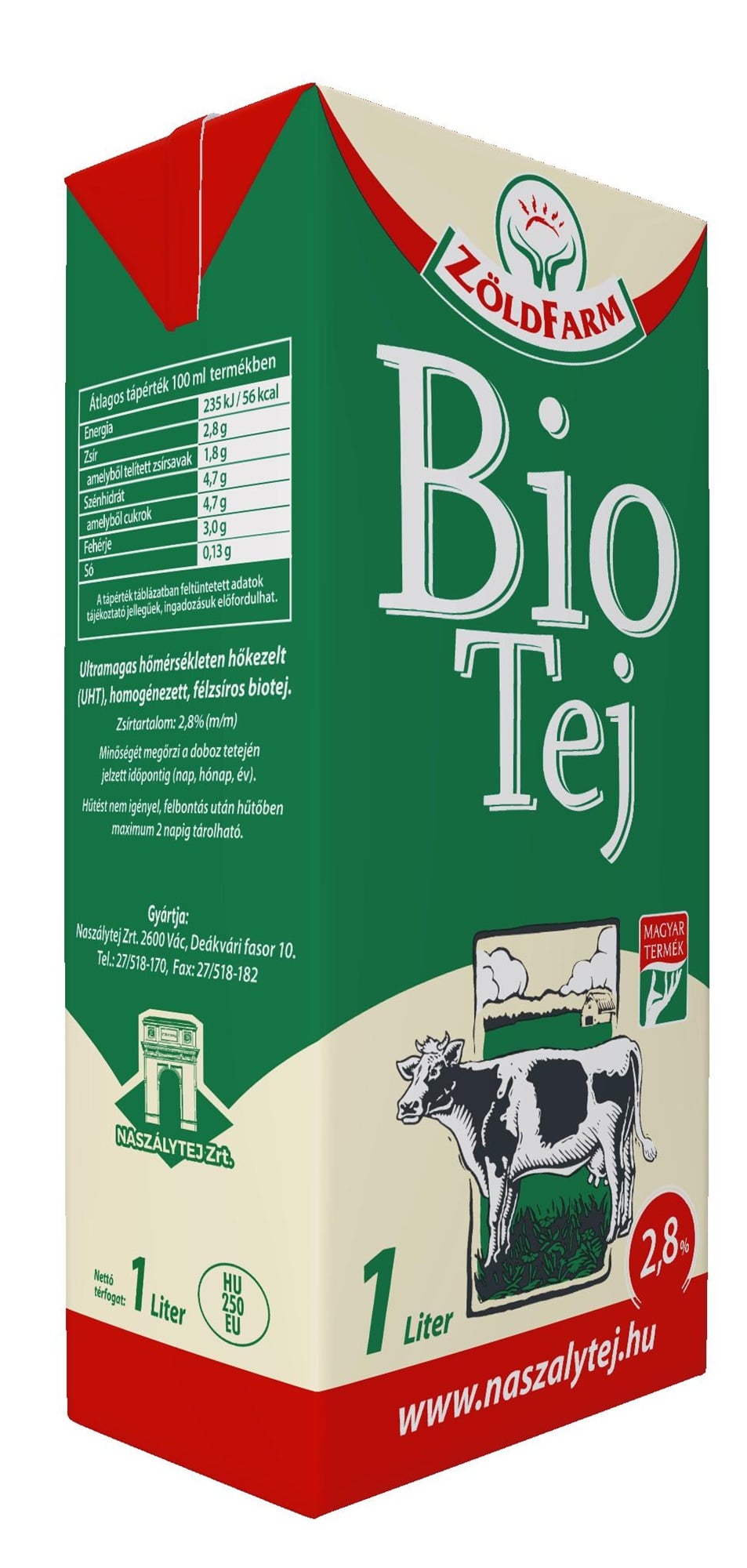 Zöldfarm BIO UHT Tej 2,8%