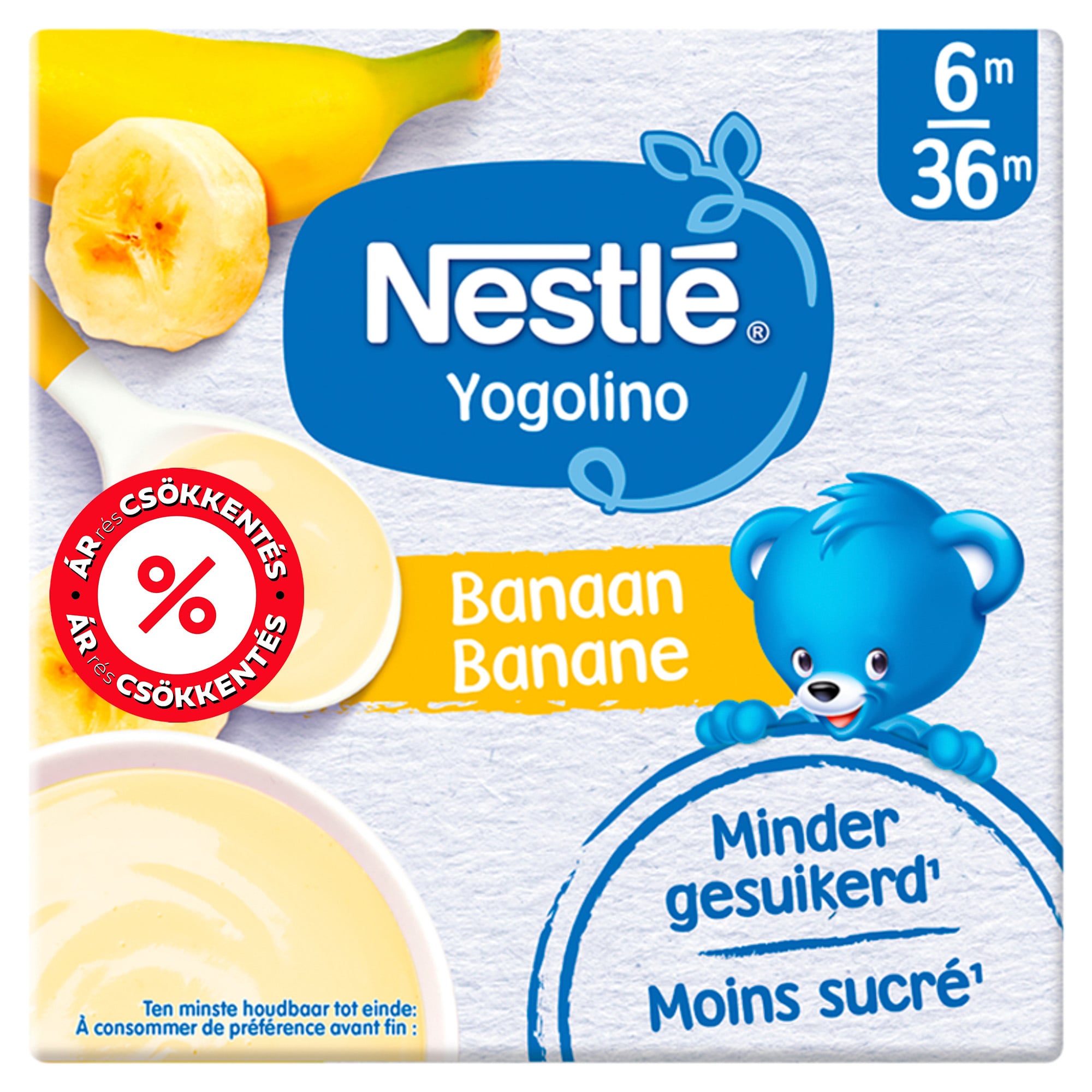 Nestlé Yogolino tejalapú banános bébidesszert 6-36 hónapos korig
