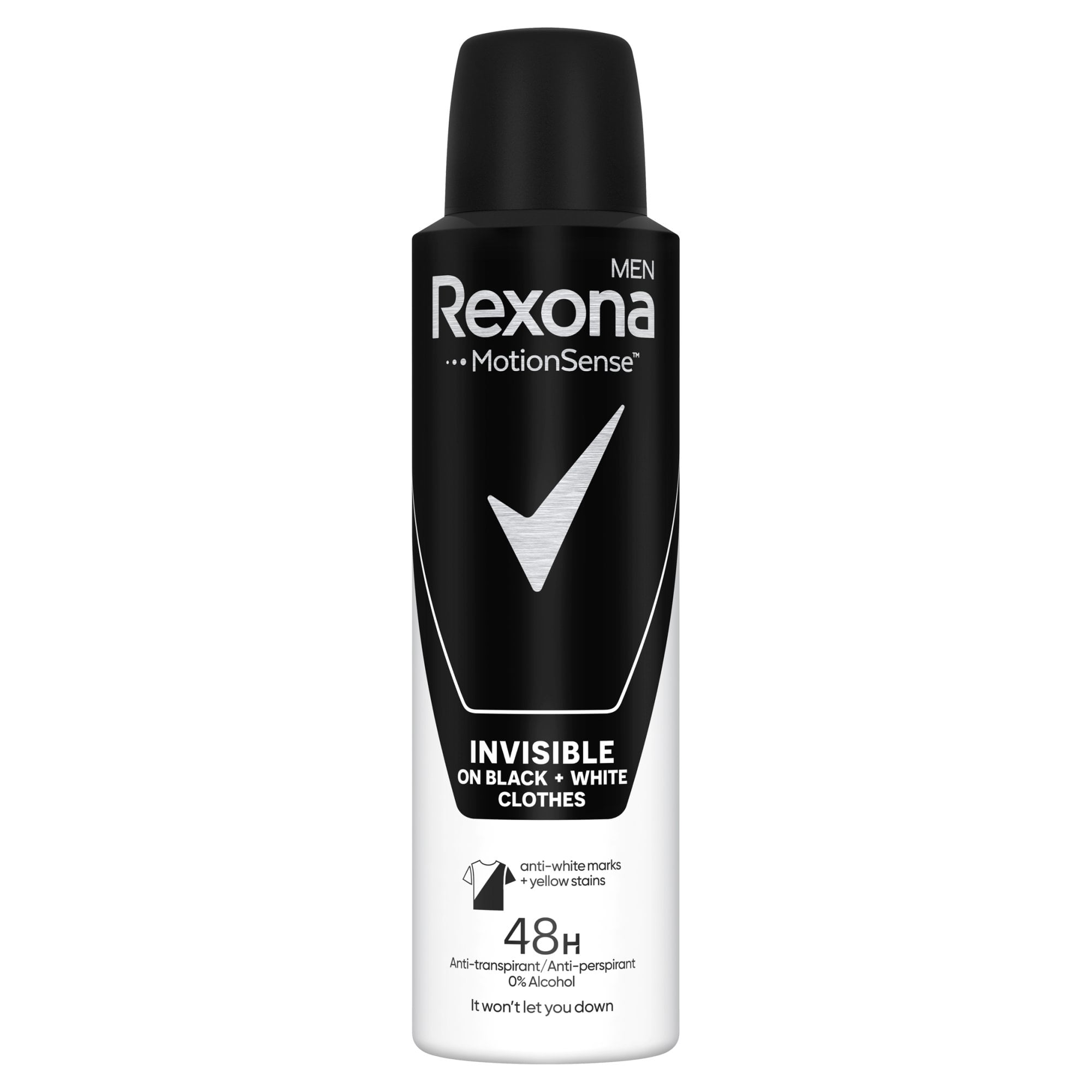Rexona Men Invisible Black&White férfi izzadásgátló dezodor, 150 ml