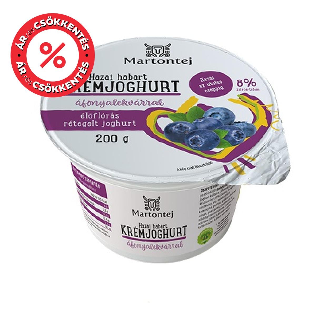 Martontej Habart áfonyás krémjoghurt