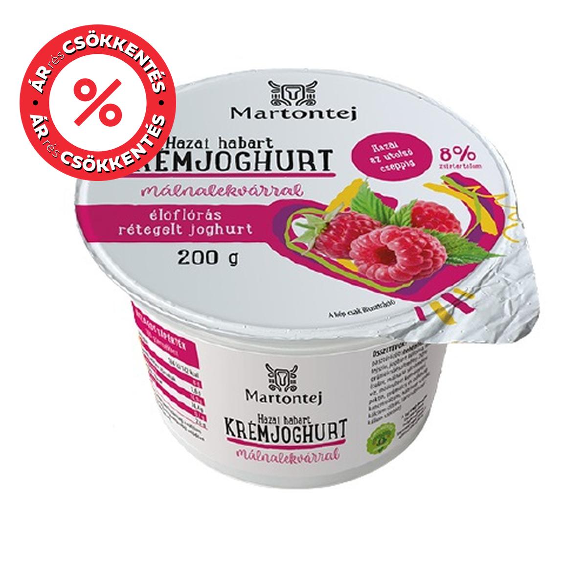 Martontej Habart málnás krémjoghurt