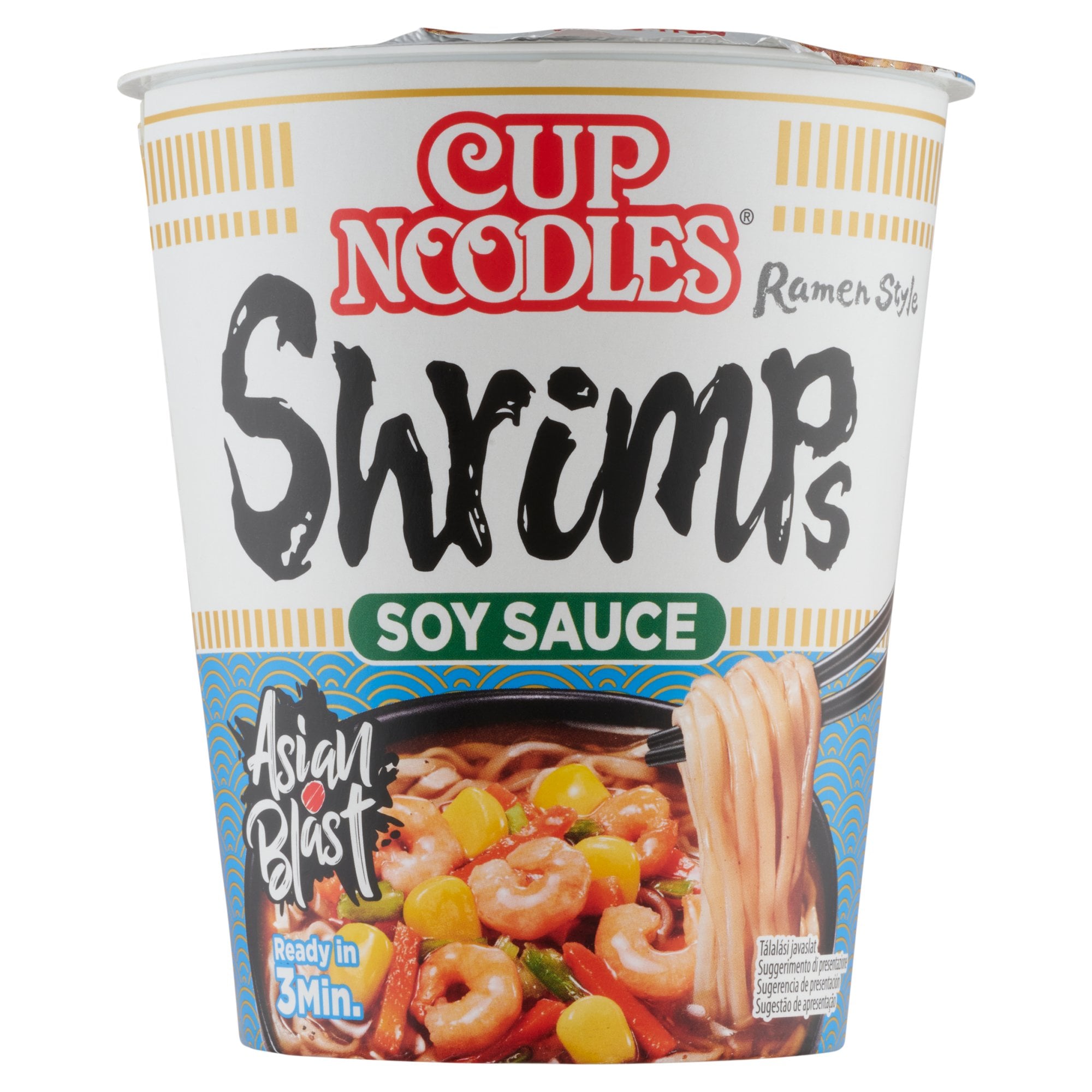 Nissin Cup Noodles instant tésztaleves garnélarák ízesítéssel