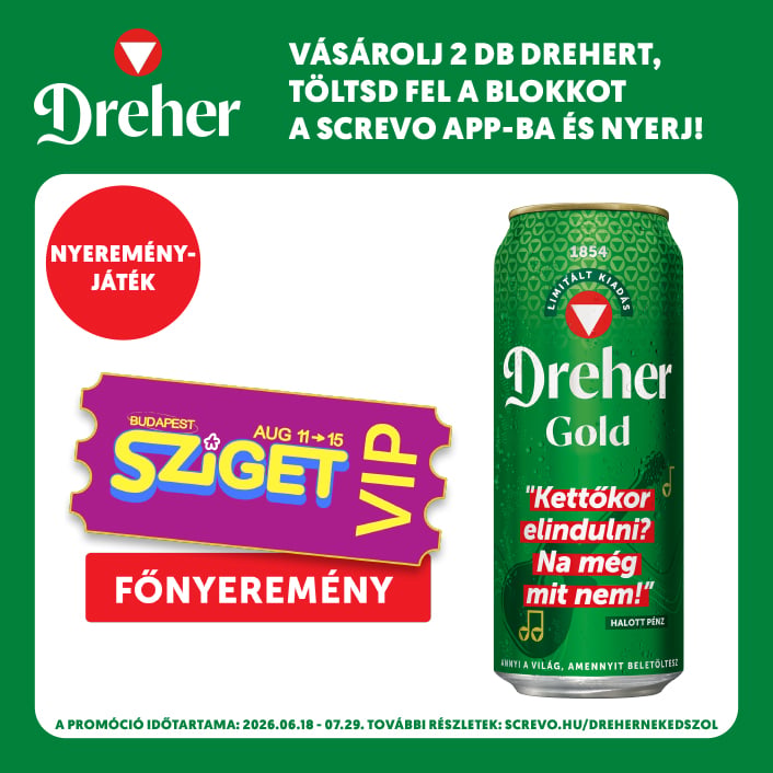 Dreher Gold minőségi világos sör 5%