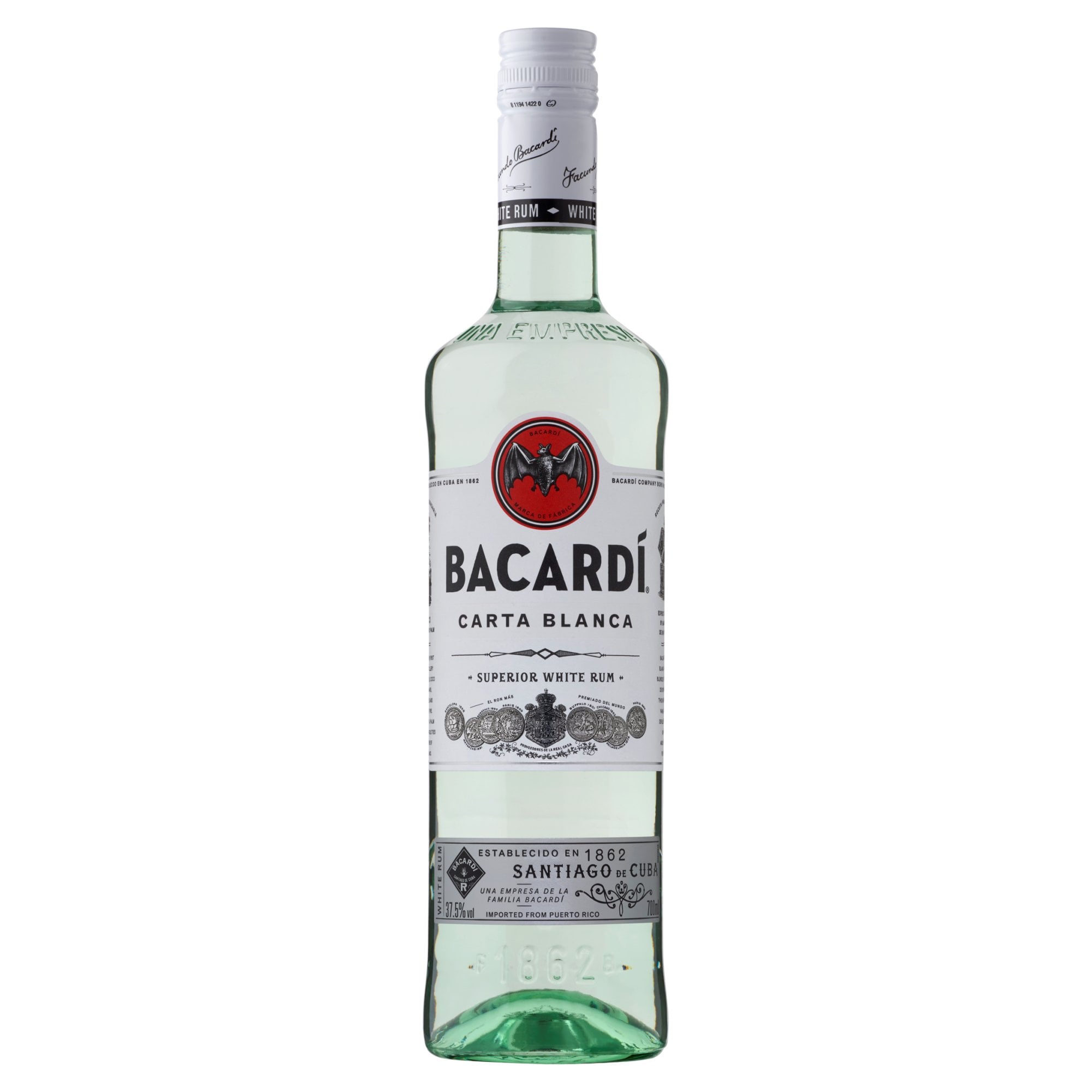 Bacardi Carta Blanca rum 37,5%