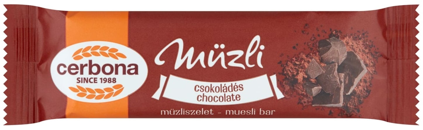Cerbona müzliszelet - csokis