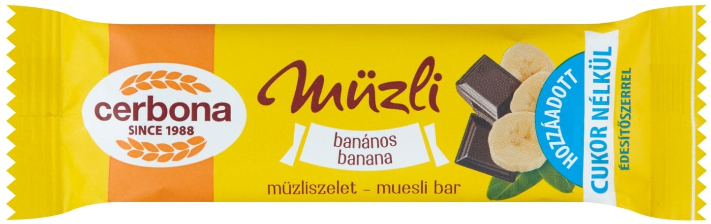 Cerbona Banános szelet kakaós tejbevonattal