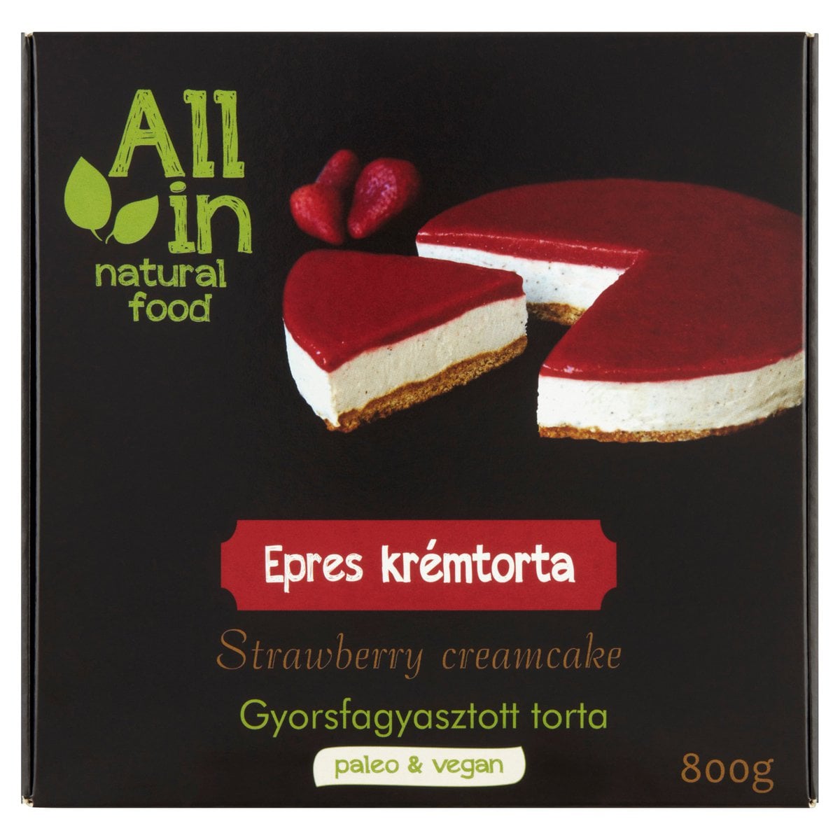 All in Natural Food Fagyasztott epres krémtorta