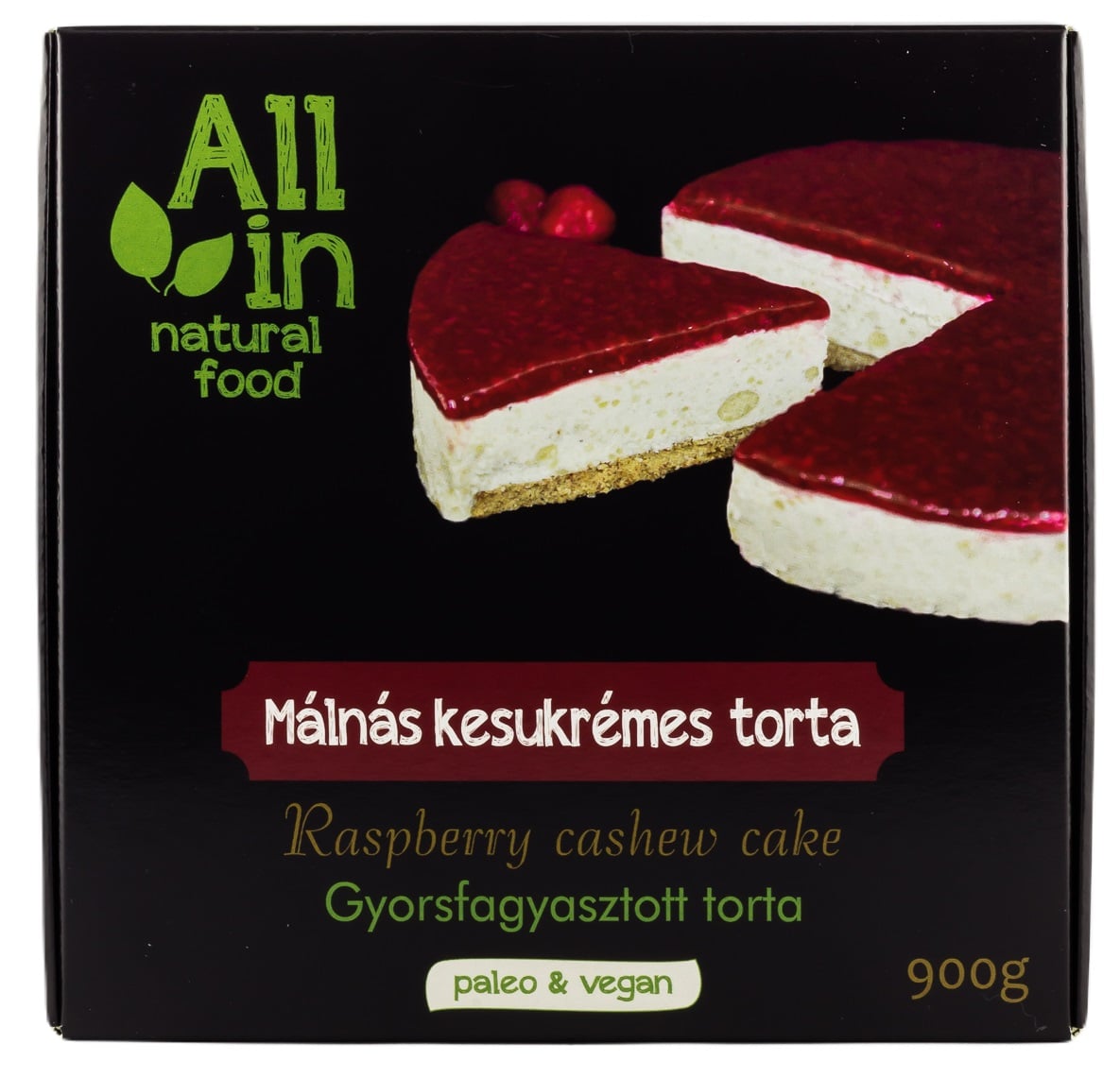All in Natural Food Fagyasztott málnás kesukrémes torta
