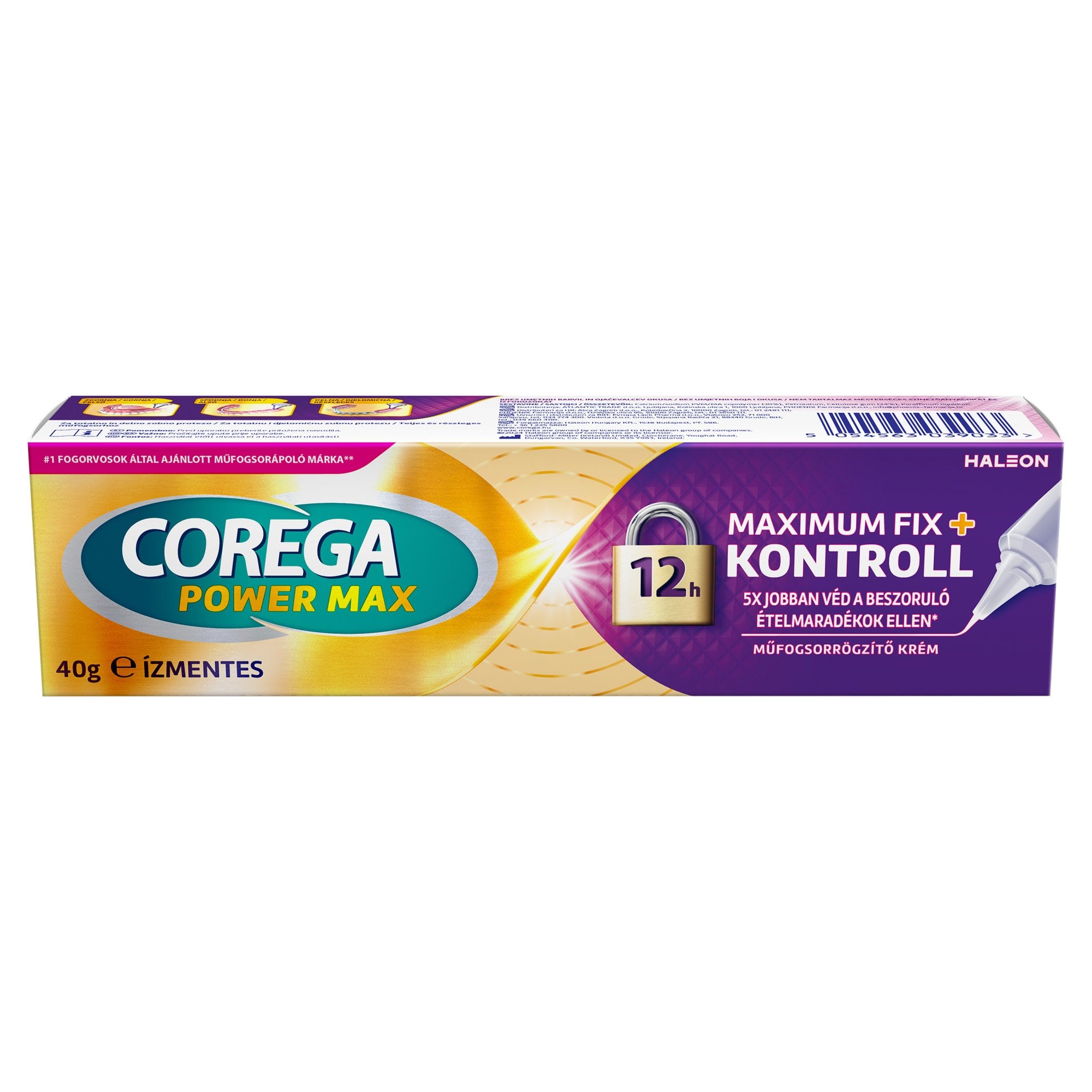Corega Maximum Fix+Kontroll műfogsorrögzítő krém