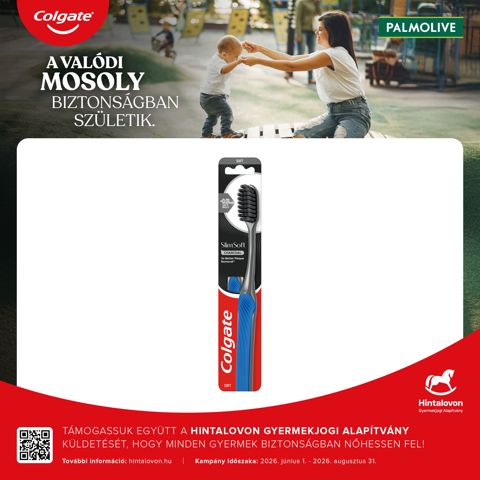 Colgate Slim Soft Charcoal lágy fogkefe