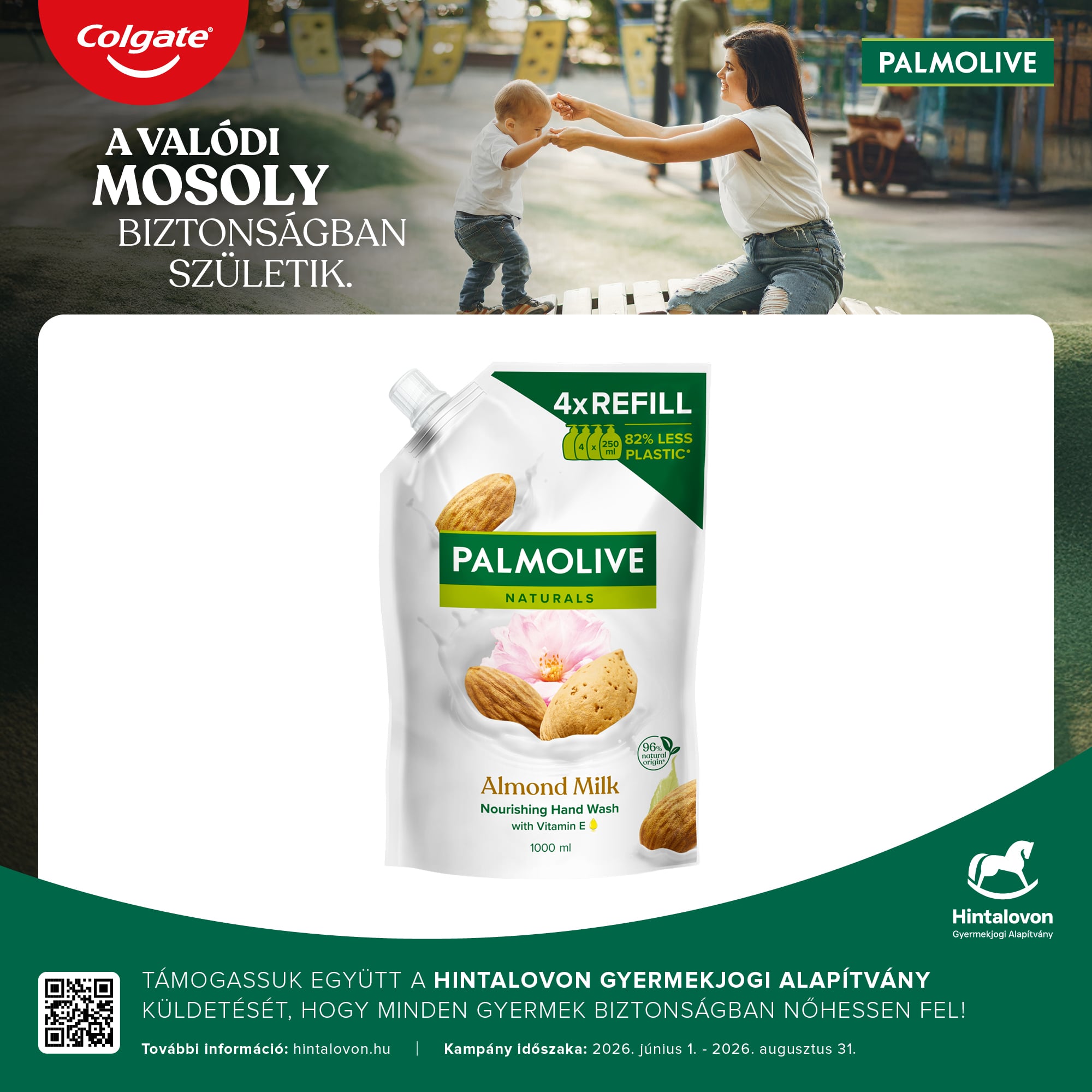 Palmolive Naturals Milk & Almond folyékony szappan utántöltő