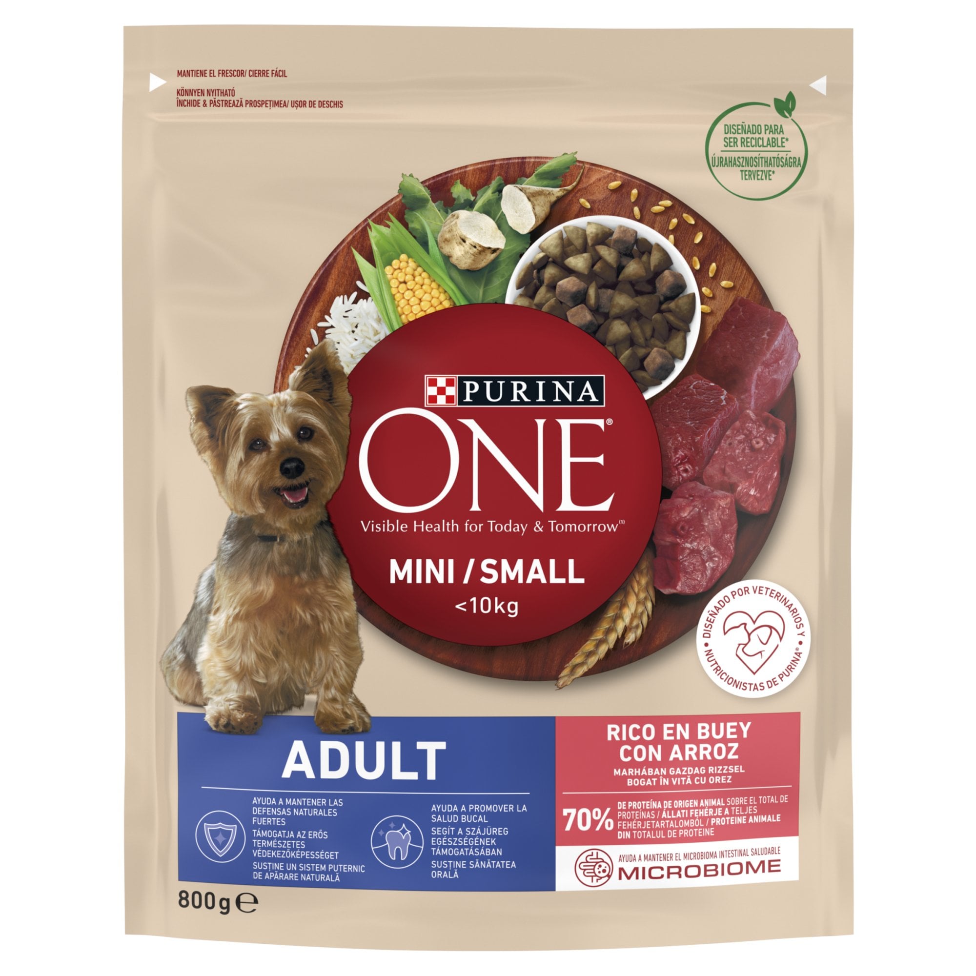 Purina One MINI ADULT Marhában gazdag száraz kutyaeledel