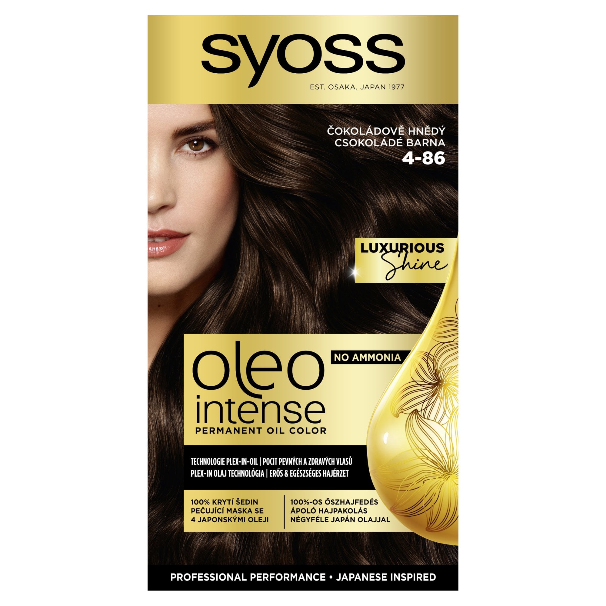 Syoss Color Oleo intenzív olaj hajfesték 4-86 csokoládé barna
