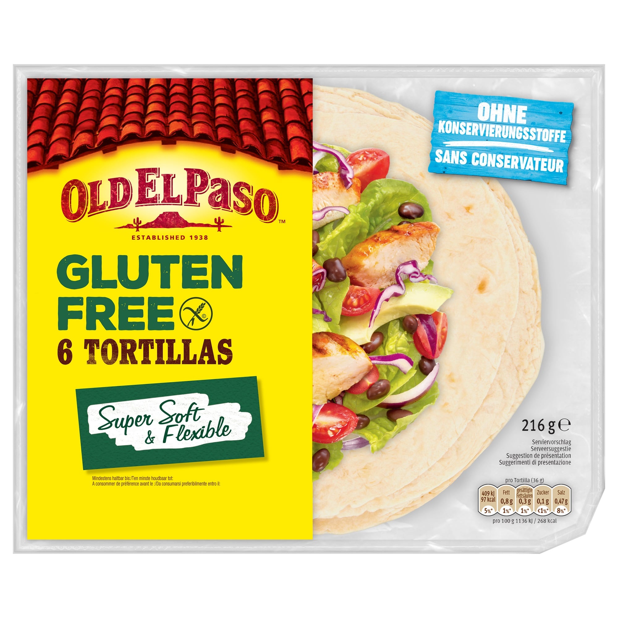 Old El Paso gluténmentes tortillalepények