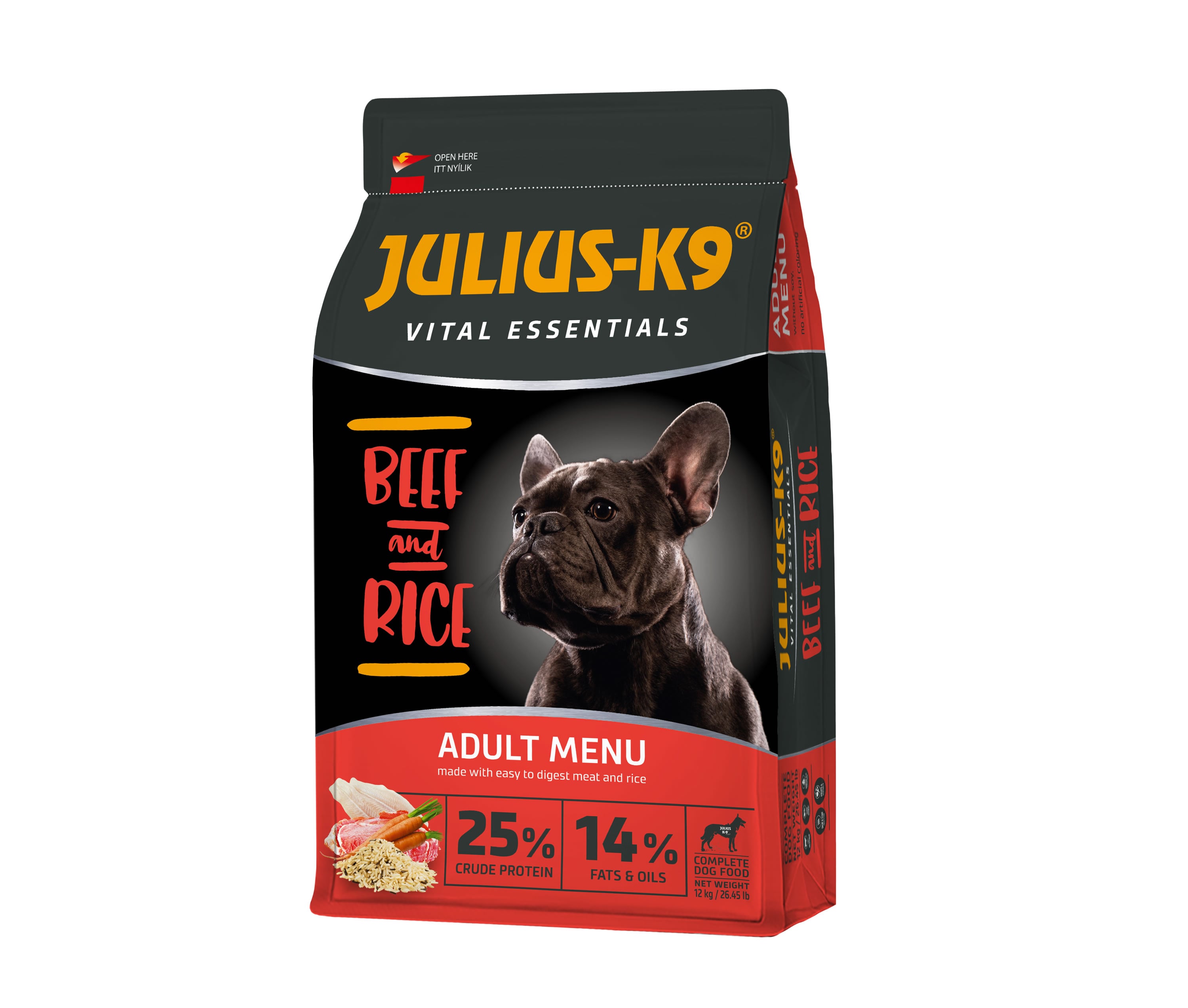 Julius-K9 HighPremium Adult Excellence  száraztáp felnőtt kutyáknak, marha-rizs