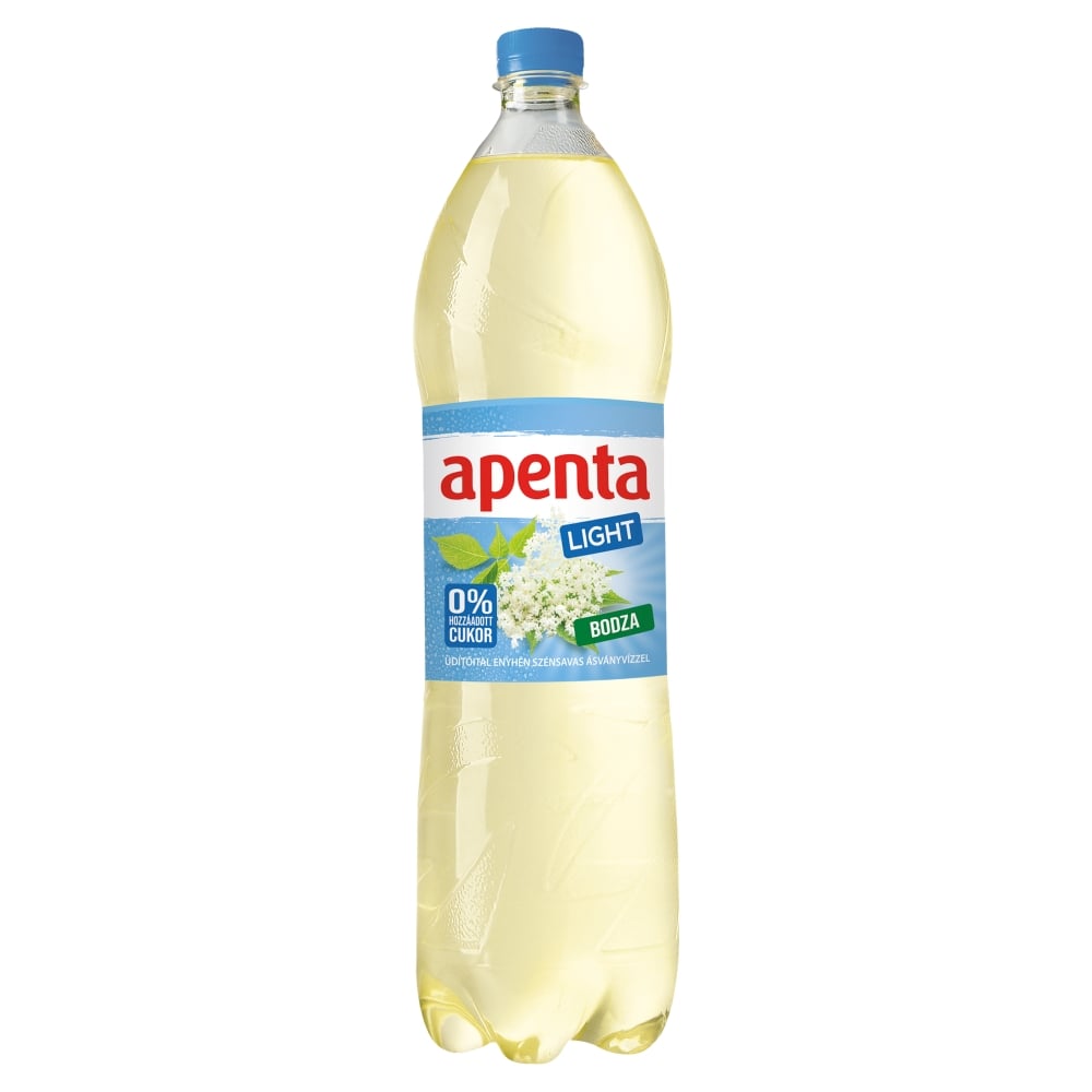 Apenta Light energiamentes bodza üdítőital enyhén szénsavas ásványvízzel, édesítőszerekkel