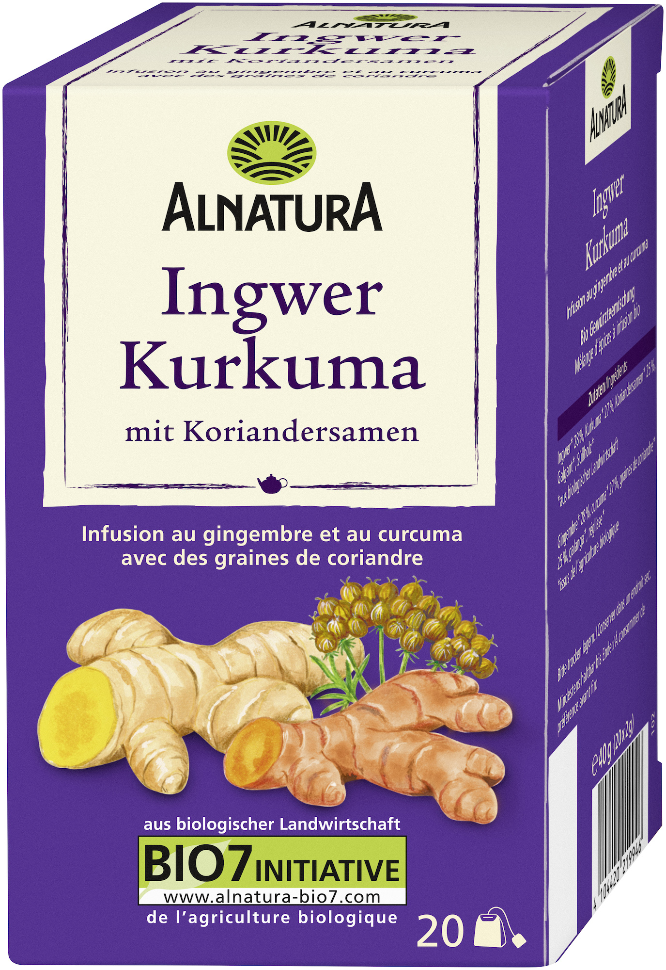 Alnatura BIO Gyömbéres kurkuma tea