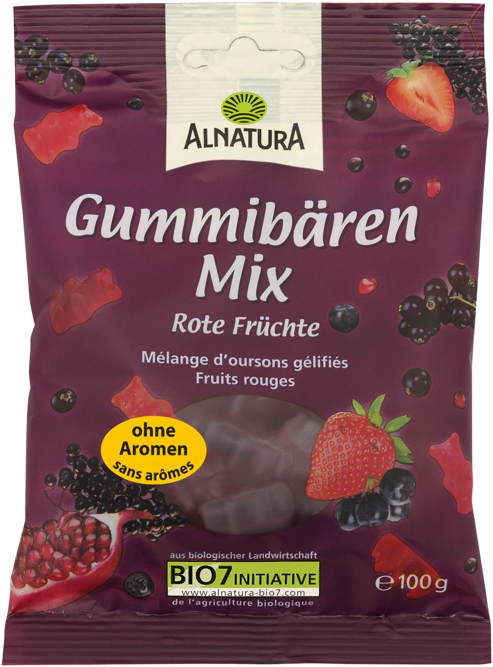 Alnatura BIO Vegyes piros gyümölcsös gumicukor
