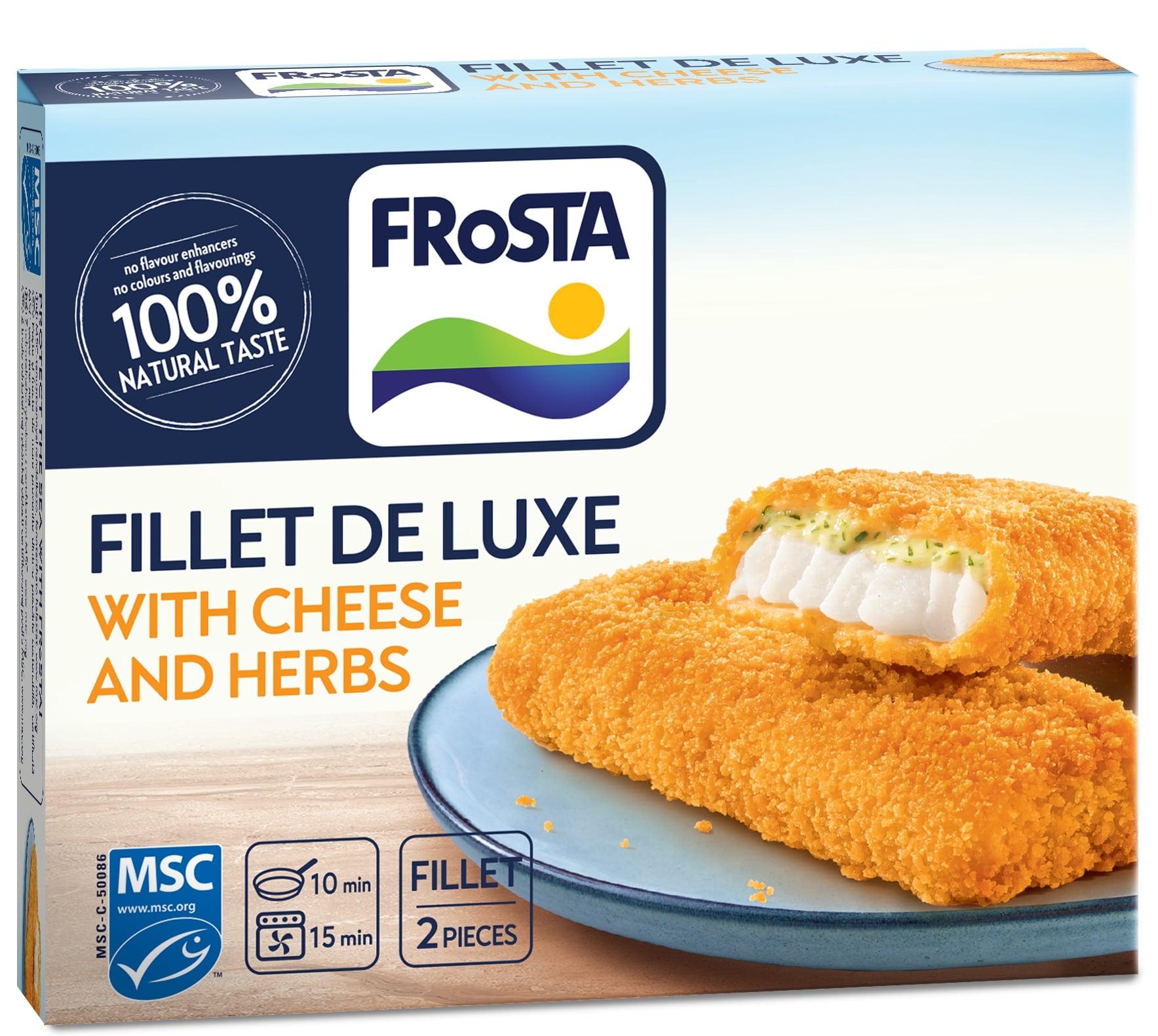 FRoSTA Filé de Lux sajtszósszal töltve, panírozott