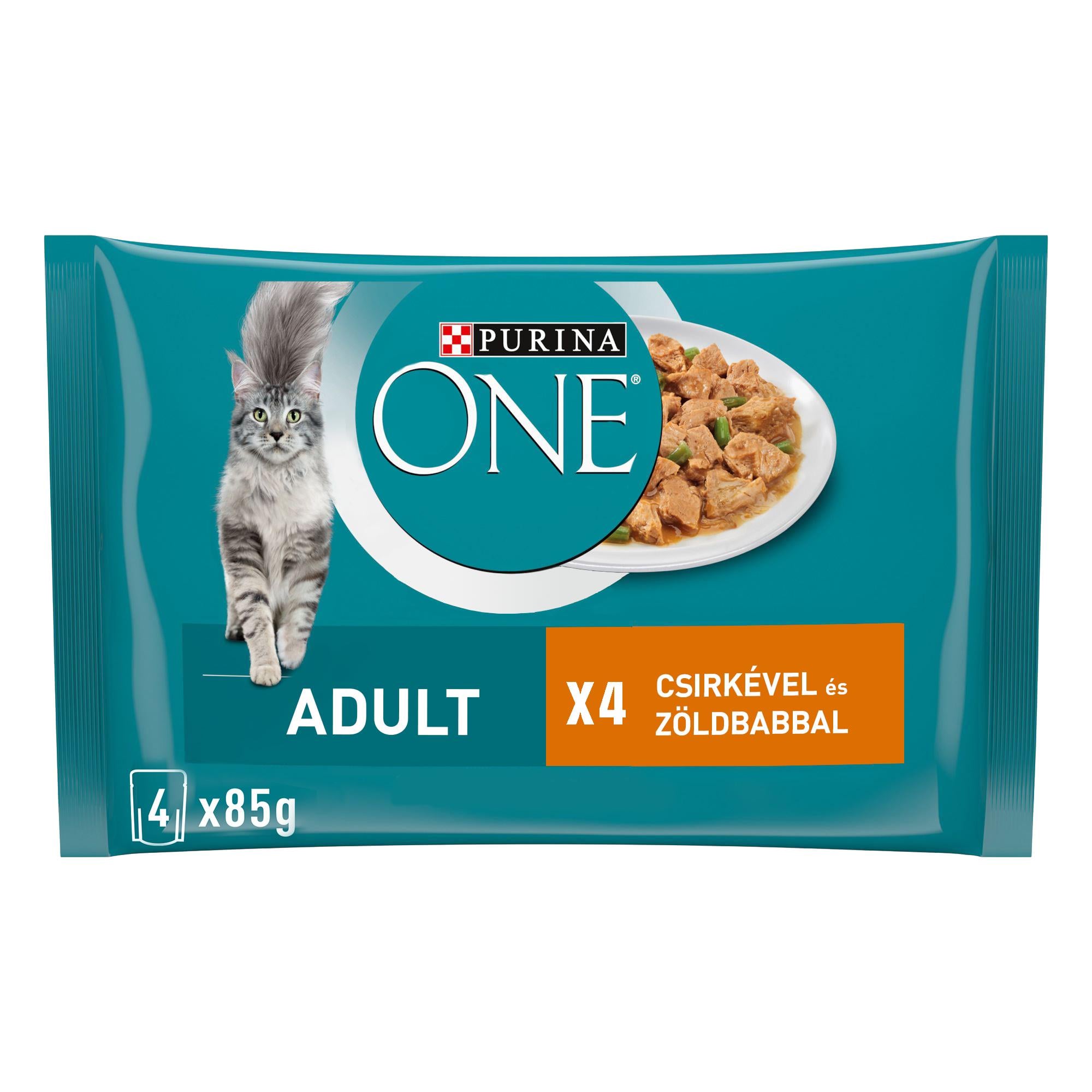 Purina One Csirkével és zöldbabbal nedves macskaeledel