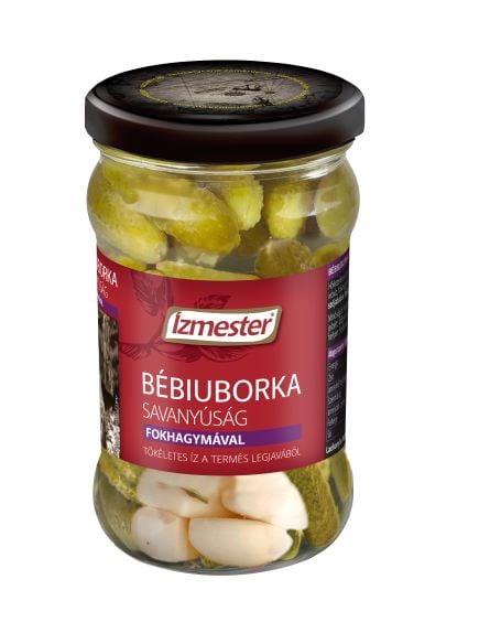 Ízmester Bébiuborka savanyúság fokhagymával (300 g)