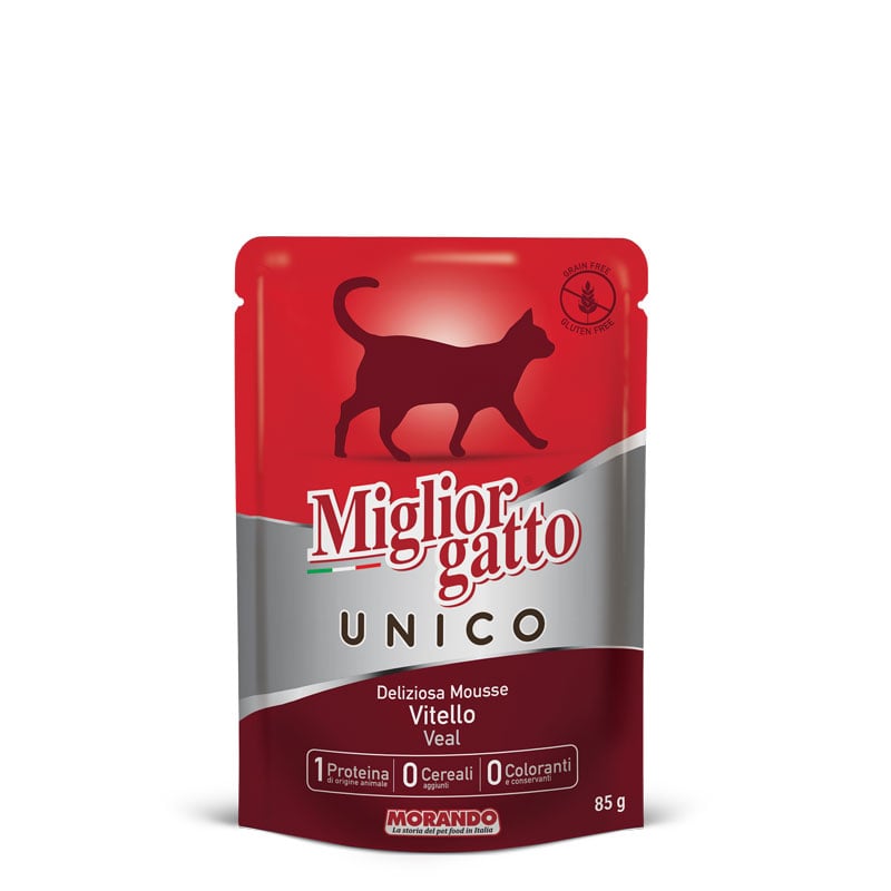 Miglior Gatto Unico Macskaeledel borjúhússal