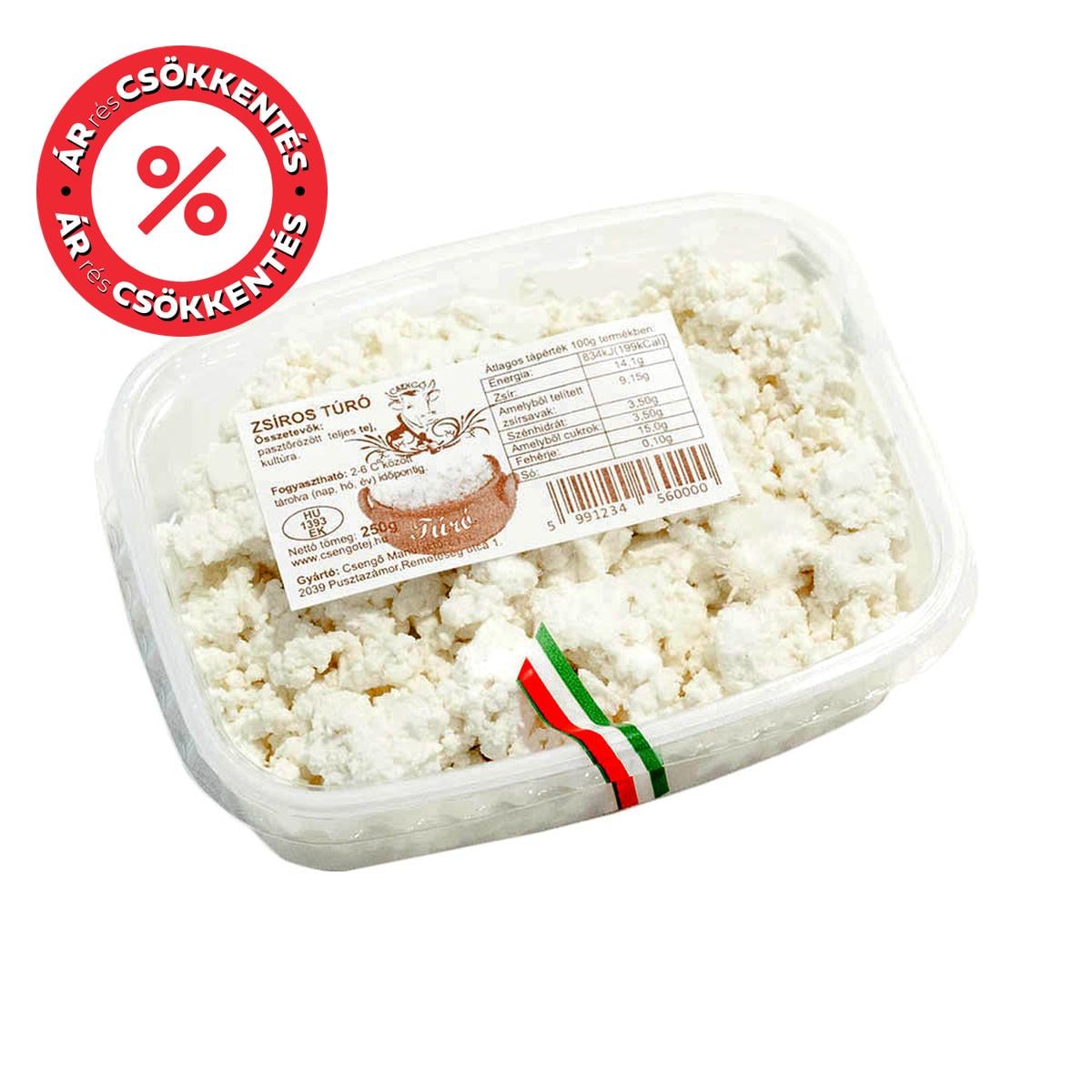 Csengő zsíros rögös túró