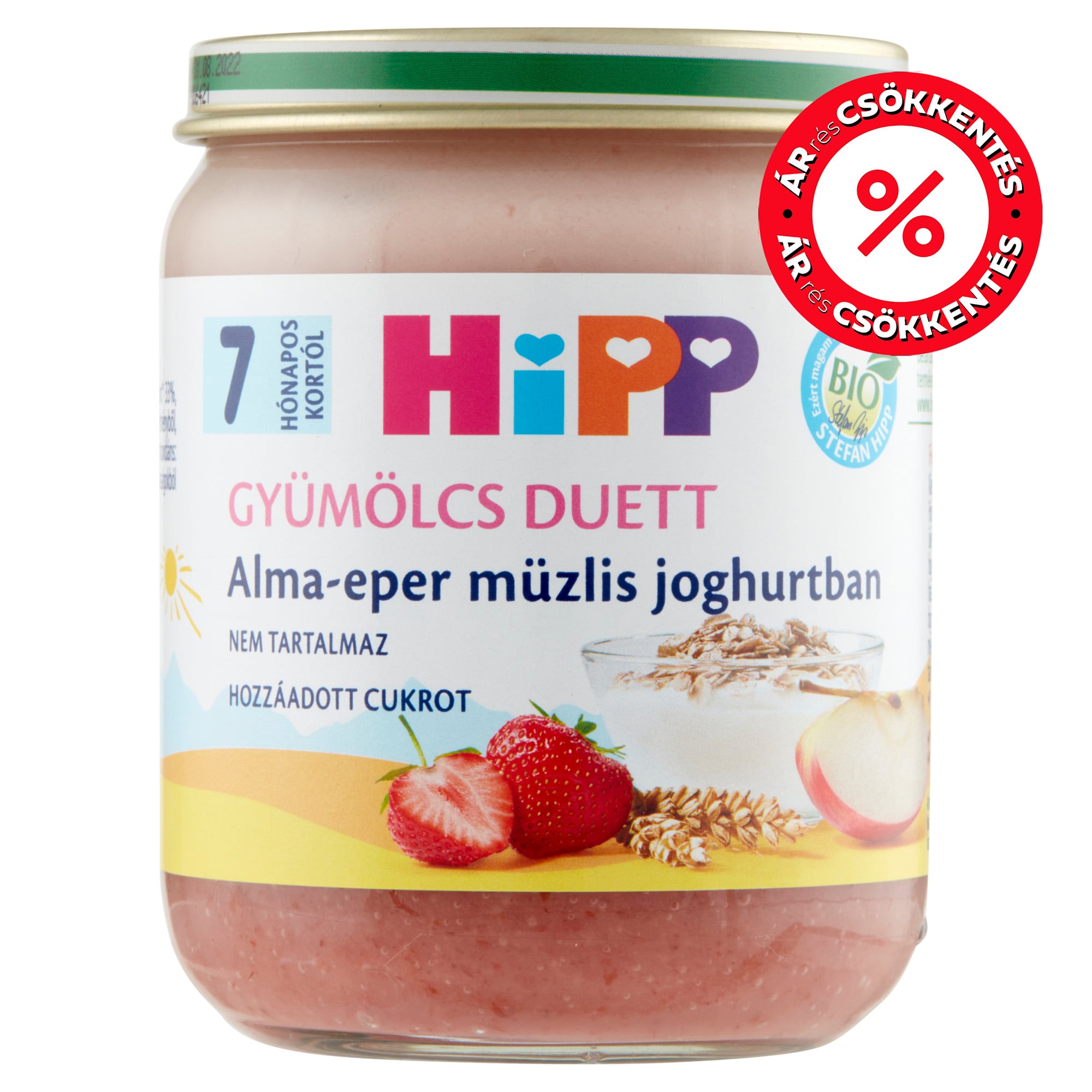 Hipp BIO Alma-eper müzlis joghurtban 7 hónapos kortól