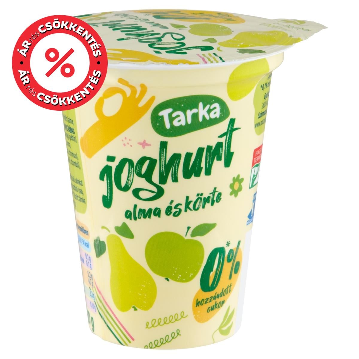 Tarka almás-körtés, élőflórás, sovány joghurt