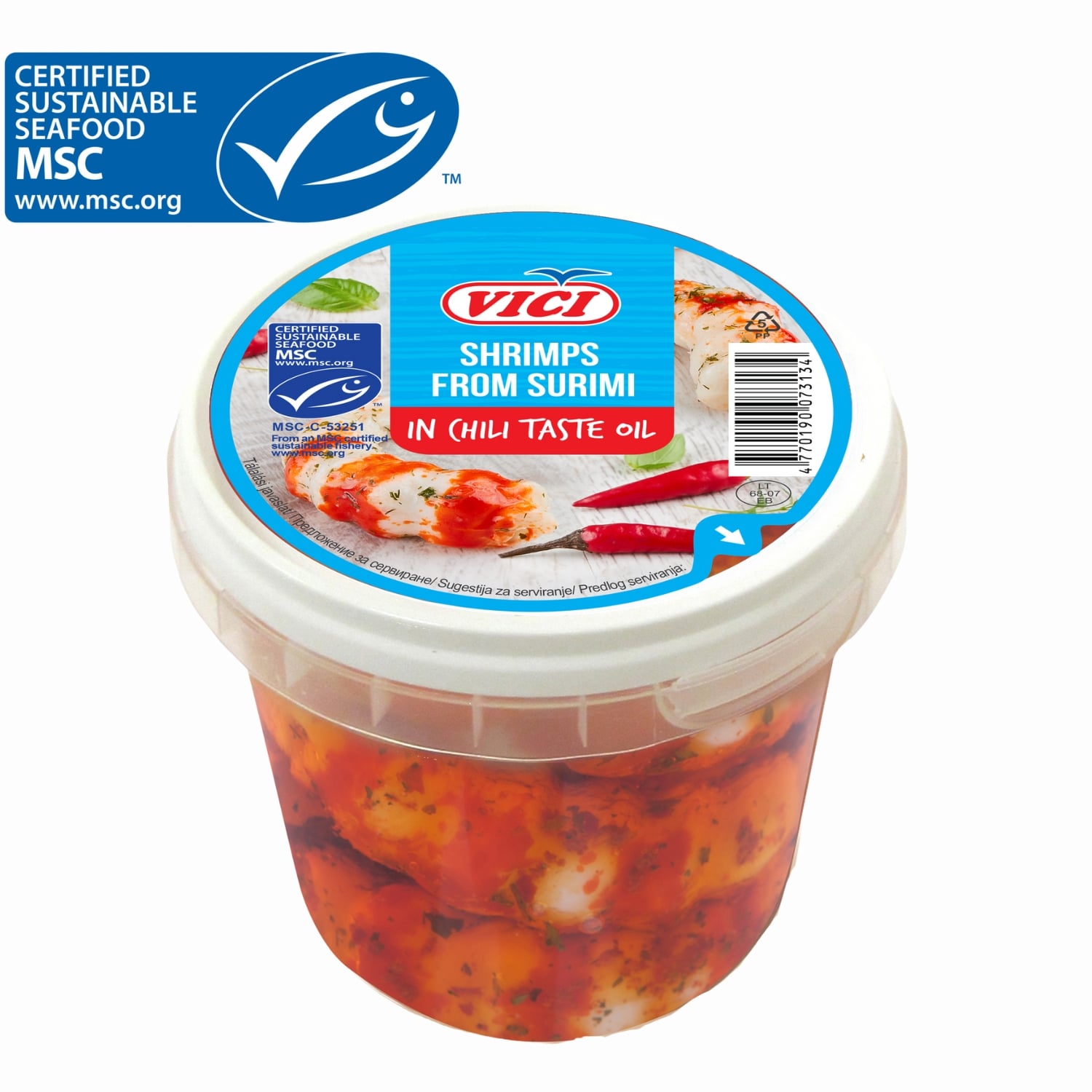 Vici óriás garnélarák ízű surimi chilis olajban