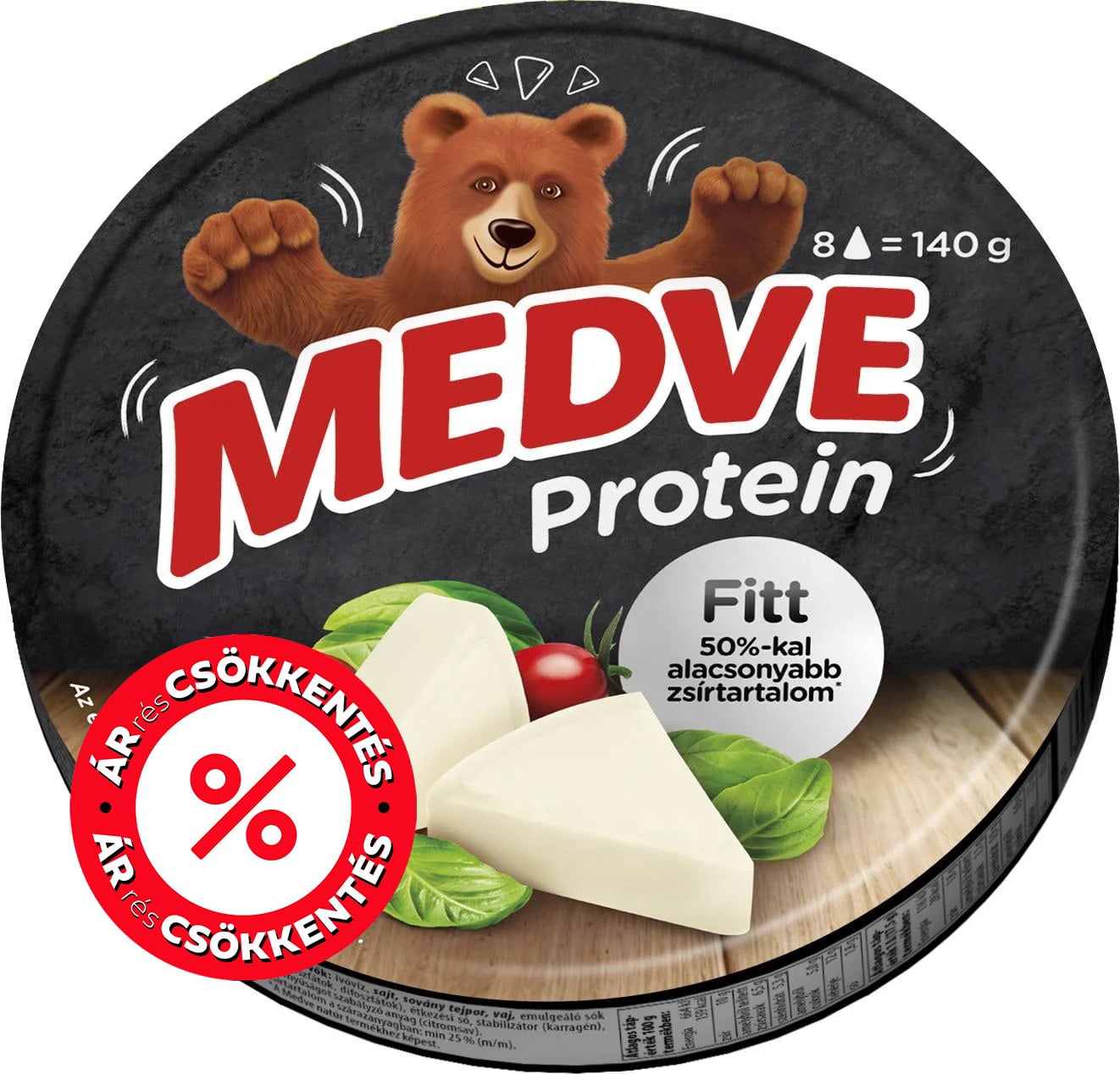 Medve Protein Fitt dobozos kenhető, félzsíros ömlesztett sajt