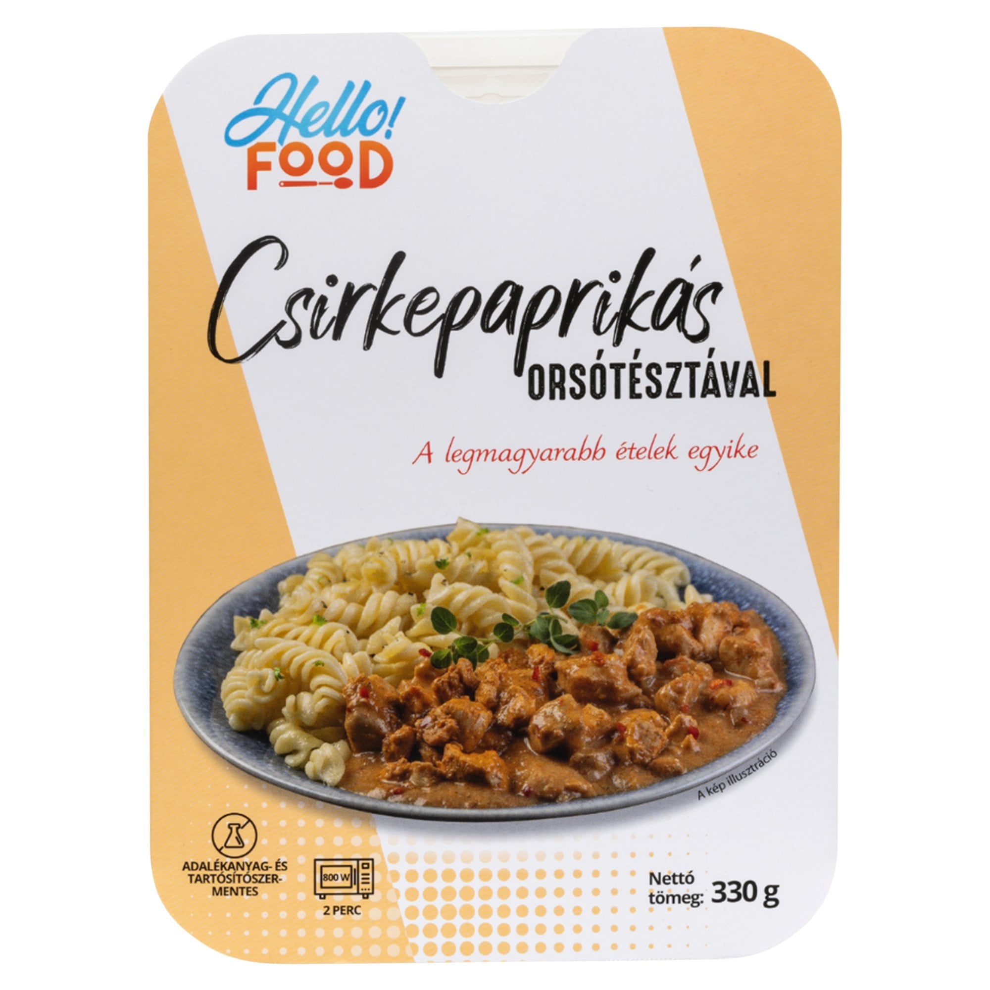 HELLO FOOD Csirkepaprikás orsótésztával
